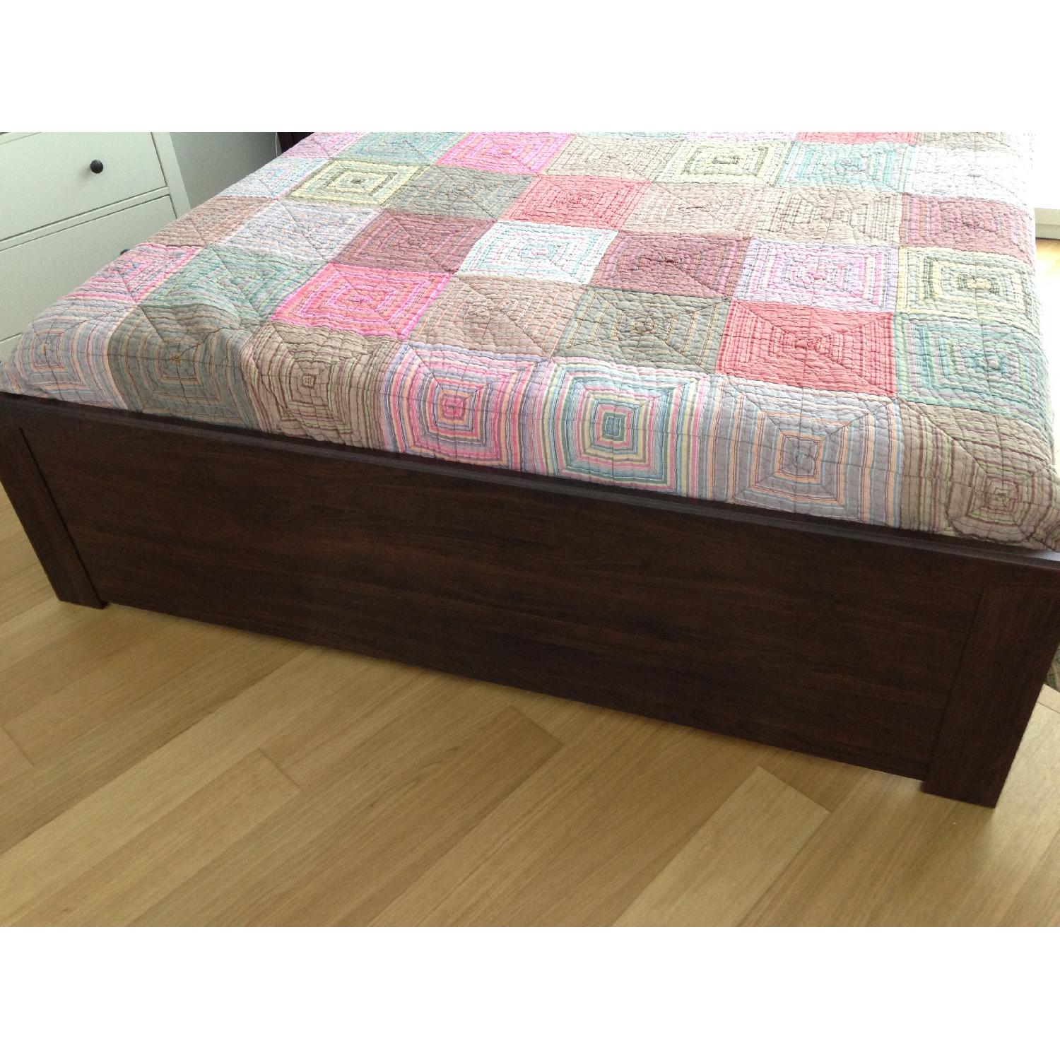 Ikea Brusali Queen Bed Frame + Bedside Table - image-2