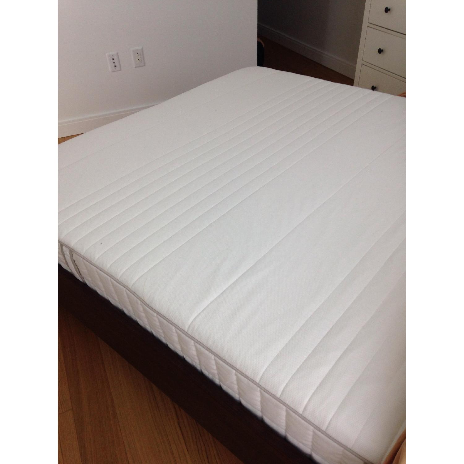 Ikea Brusali Queen Bed Frame + Bedside Table - image-3