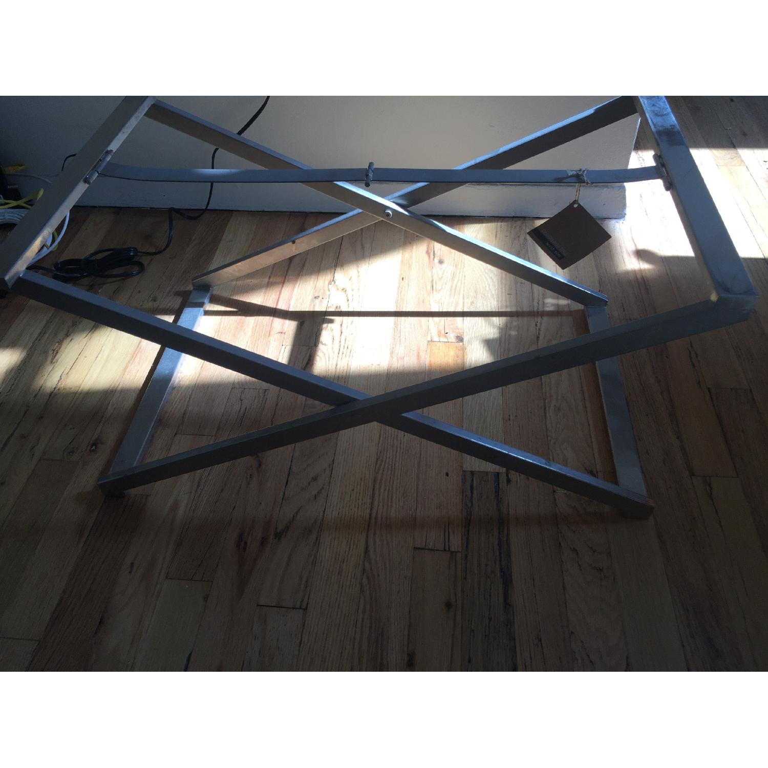 West Elm Low Butler Tray Stand Coffee Table - image-3