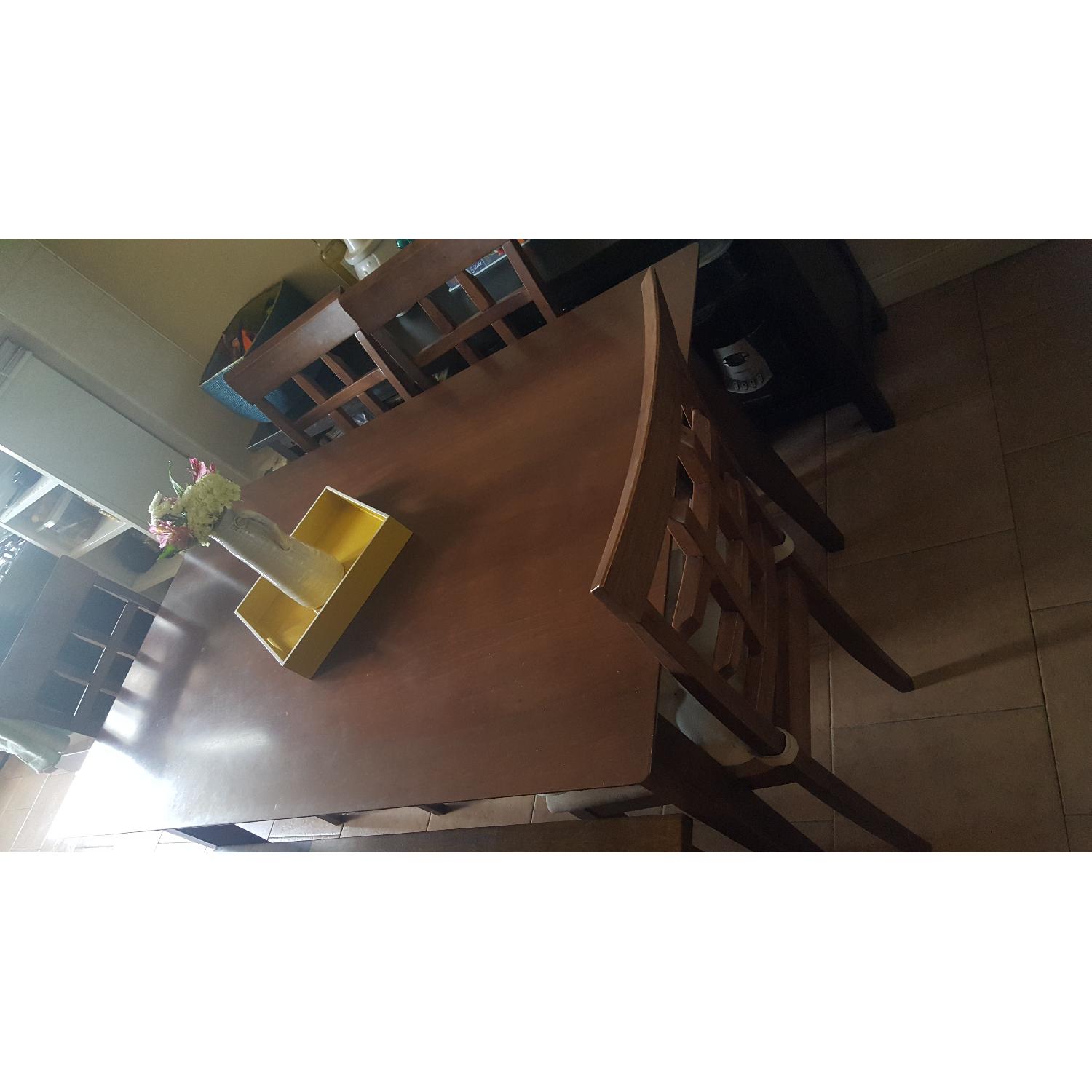 Wood Dining Table w/ 4 Chairs - image-2