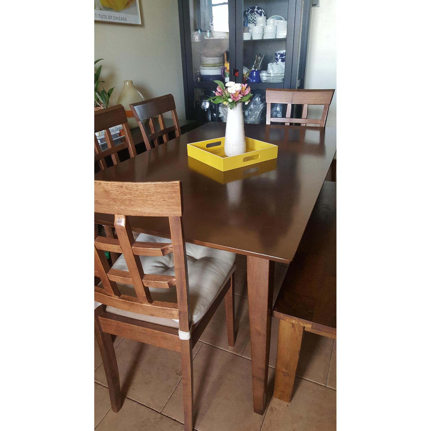 Wood Dining Table w/ 4 Chairs - image-3