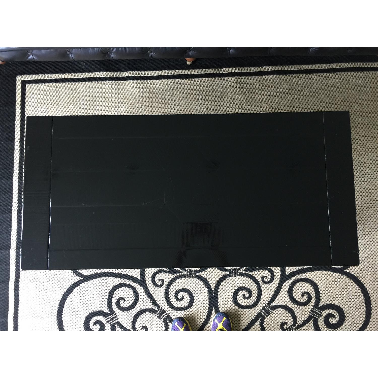 Crate & Barrel Heavy Wood Turned Leg Coffee Table - image-4