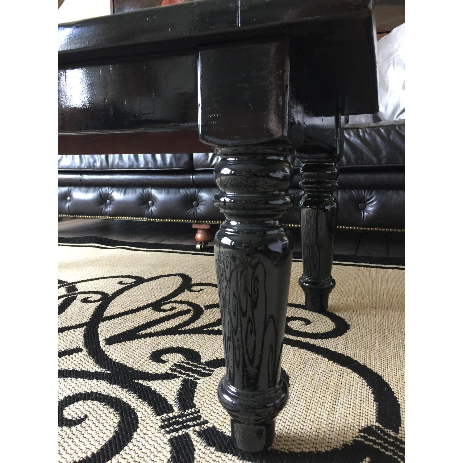 Crate & Barrel Heavy Wood Turned Leg Coffee Table - image-5