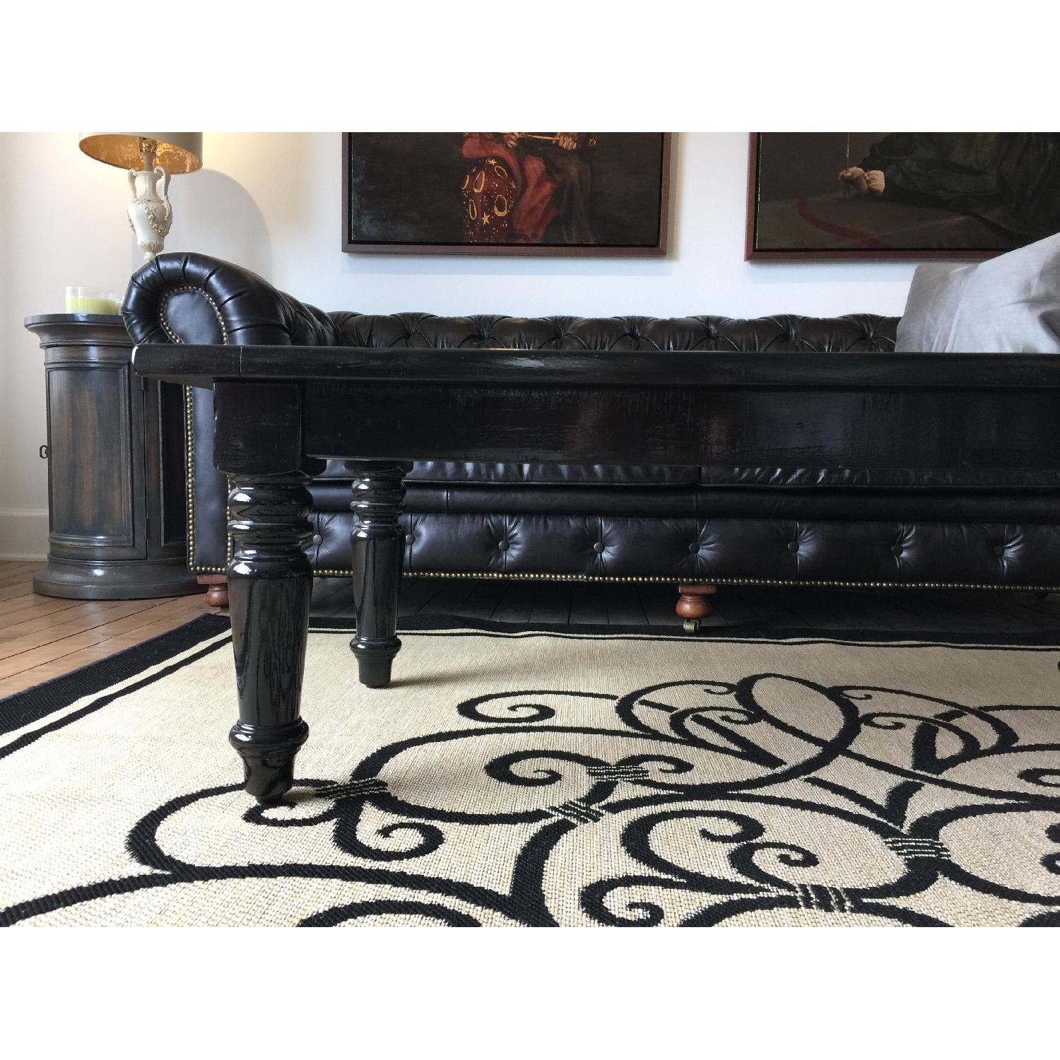 Crate & Barrel Heavy Wood Turned Leg Coffee Table - image-7