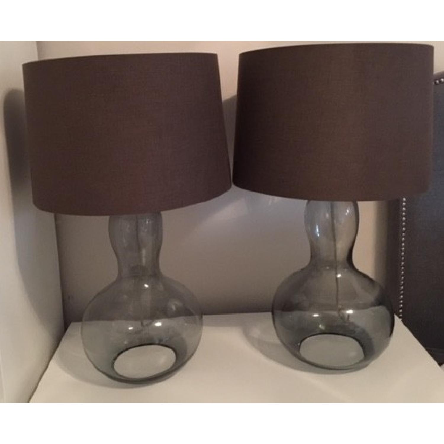 West Elm Gourd Lamps in Charcoal - image-1