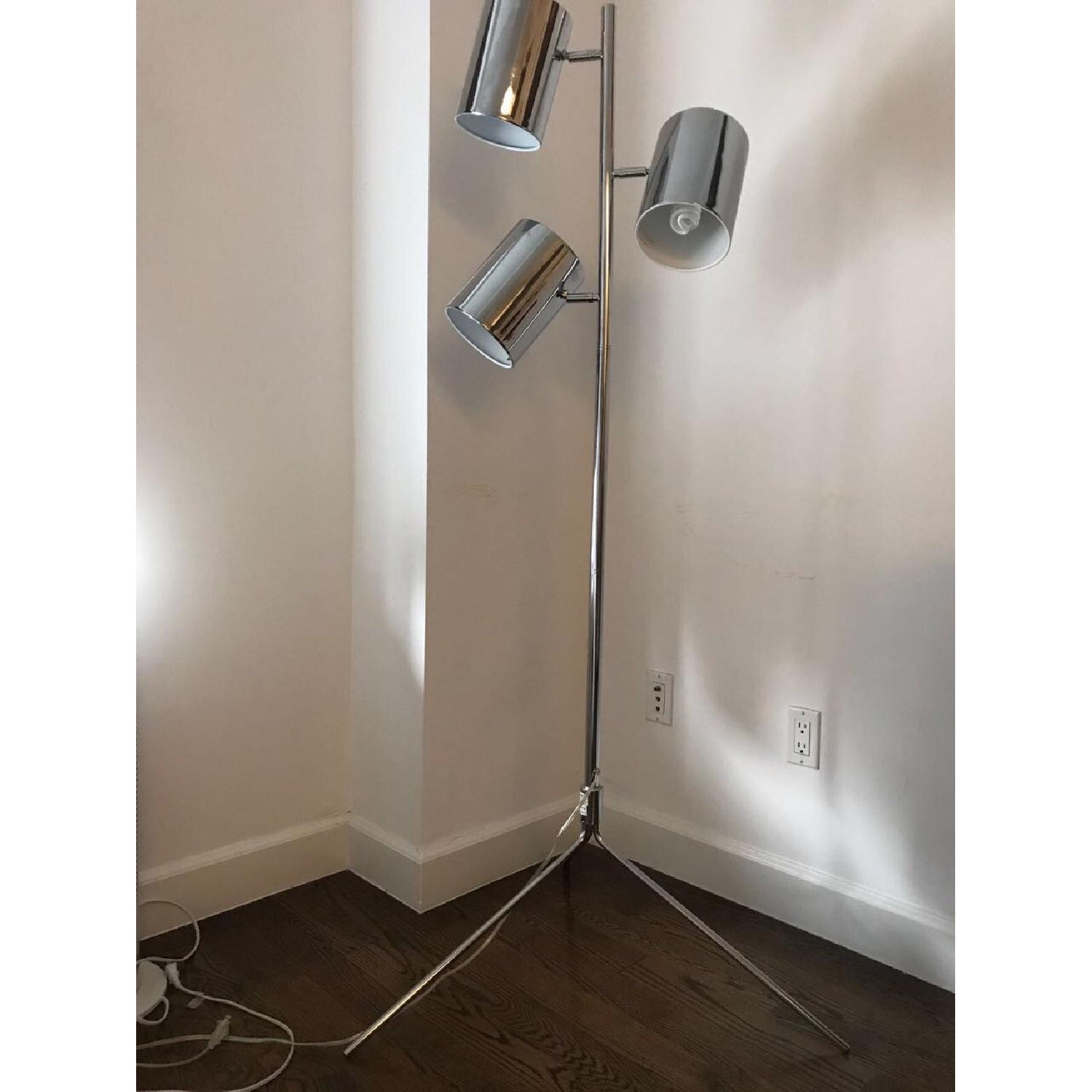 CB2 Modern Floor Lamp in Brushed Nickel - image-1