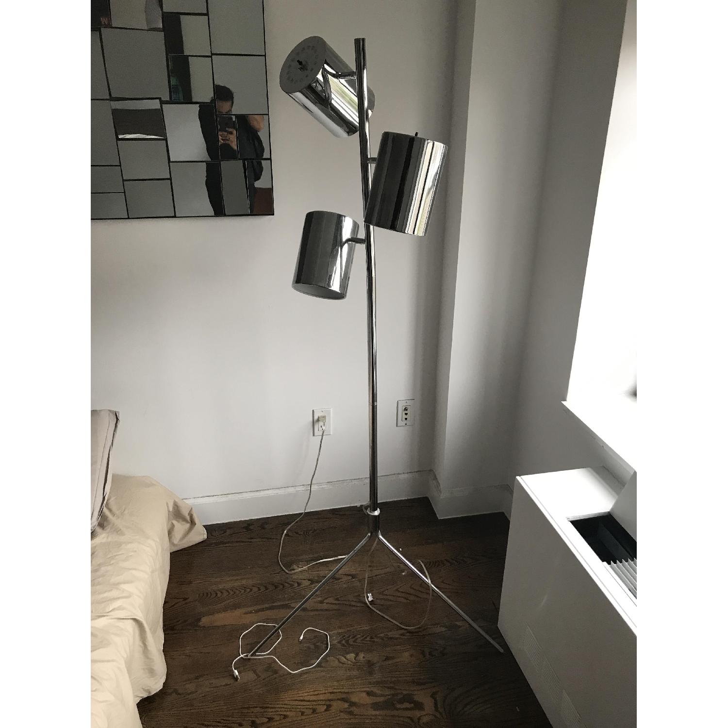 CB2 Modern Floor Lamp in Brushed Nickel - image-3