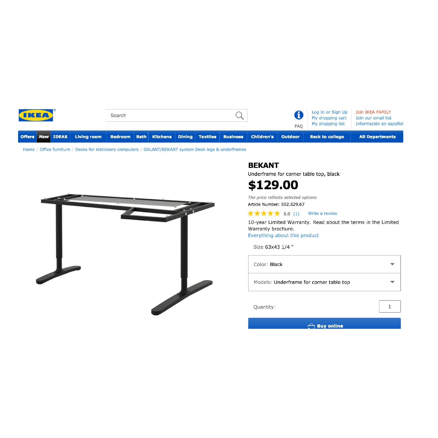 Ikea Bekant L Shape Corner Desk - image-4
