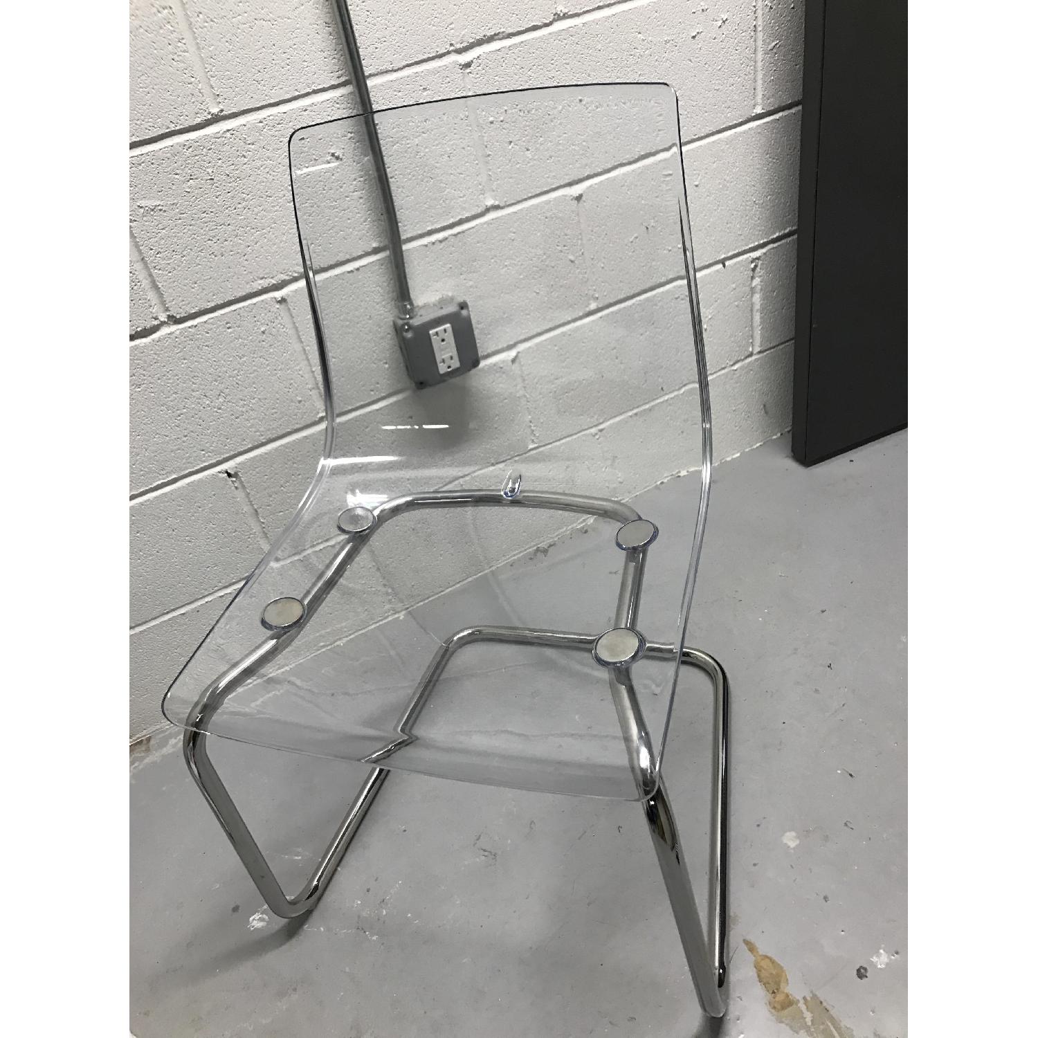 Ikea Tobias Chrome Plated Acrylic/Clear Chair - image-3
