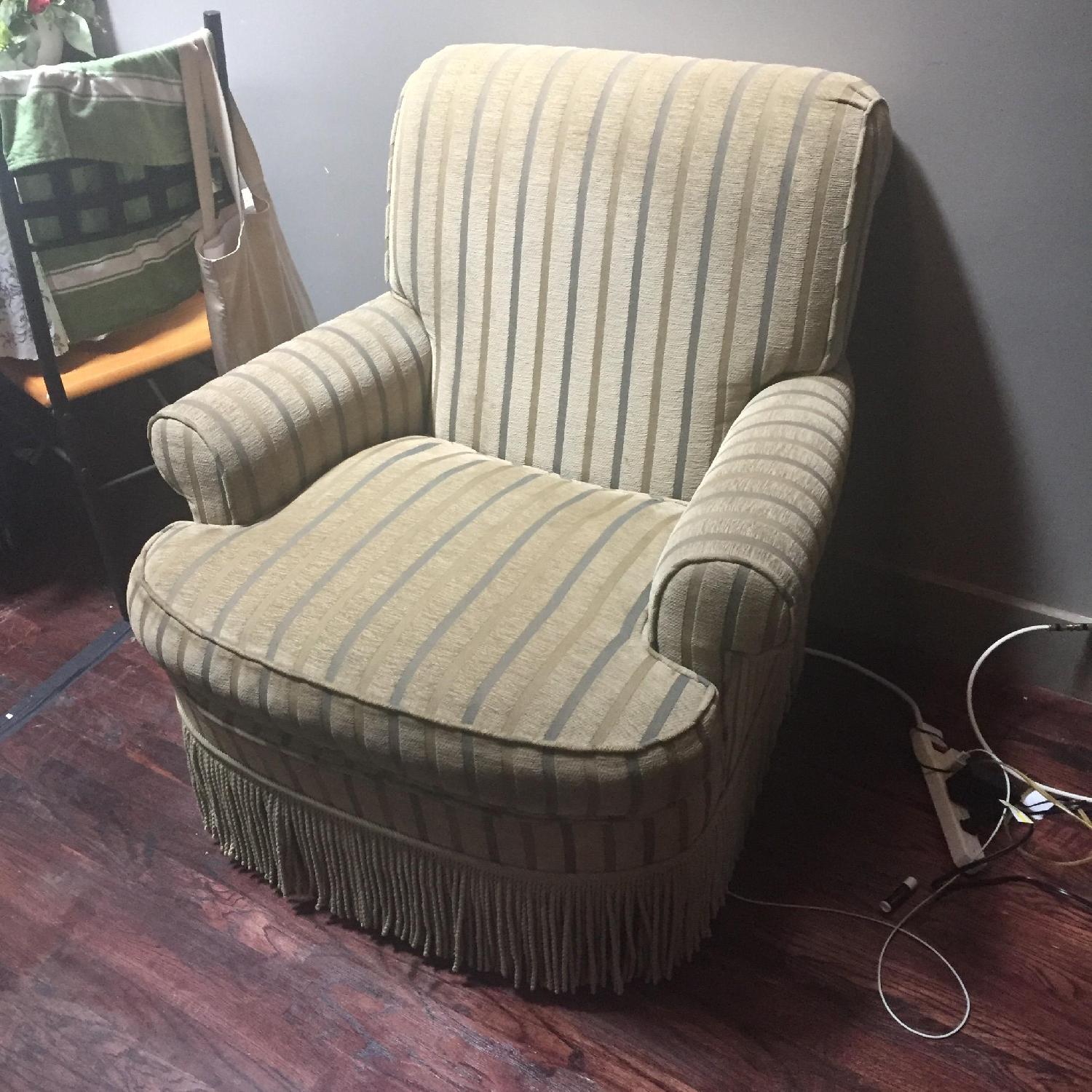 Striped Fringe Armchair - image-1