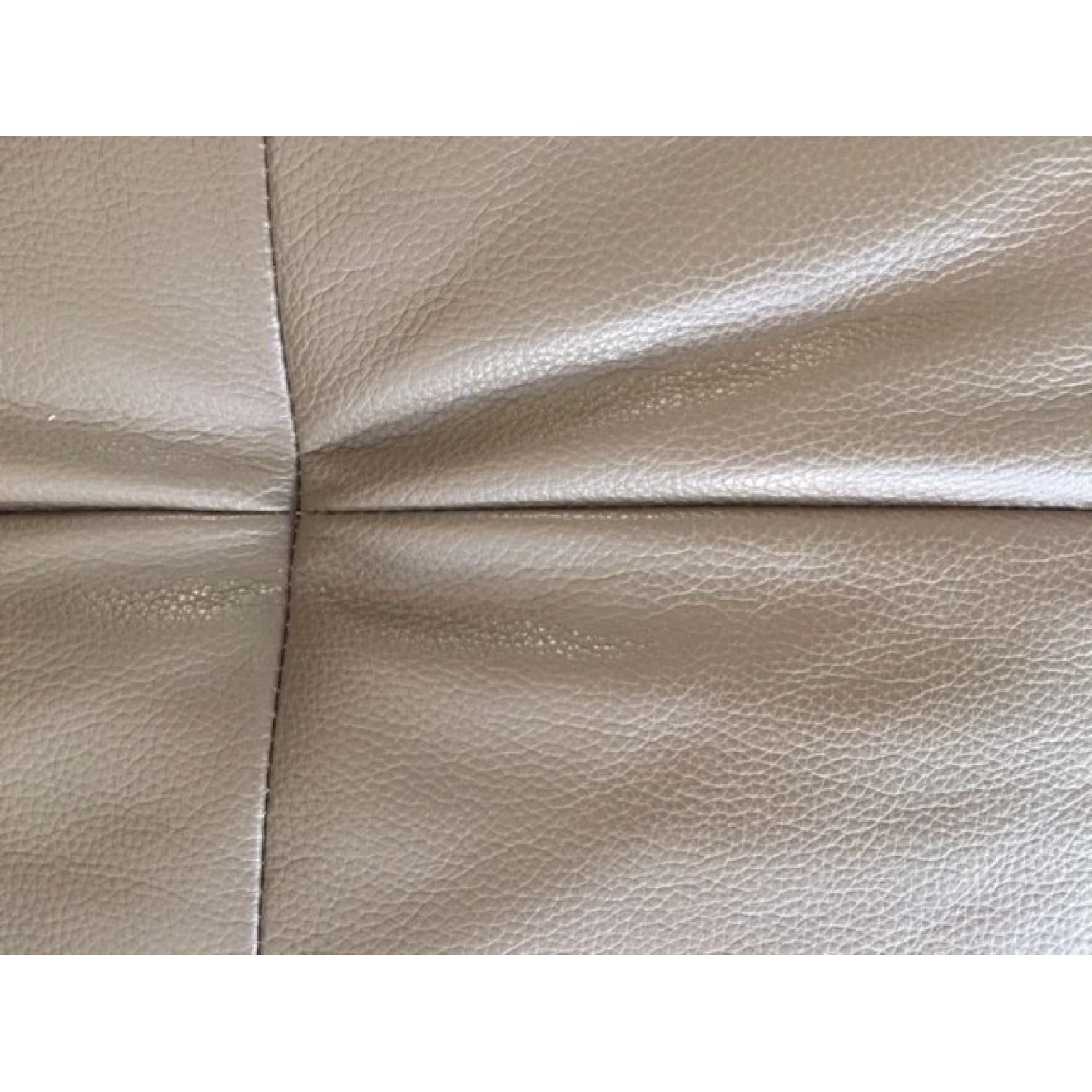 Raymour & Flanigan L Shaped Leather Sectional Couch - image-7