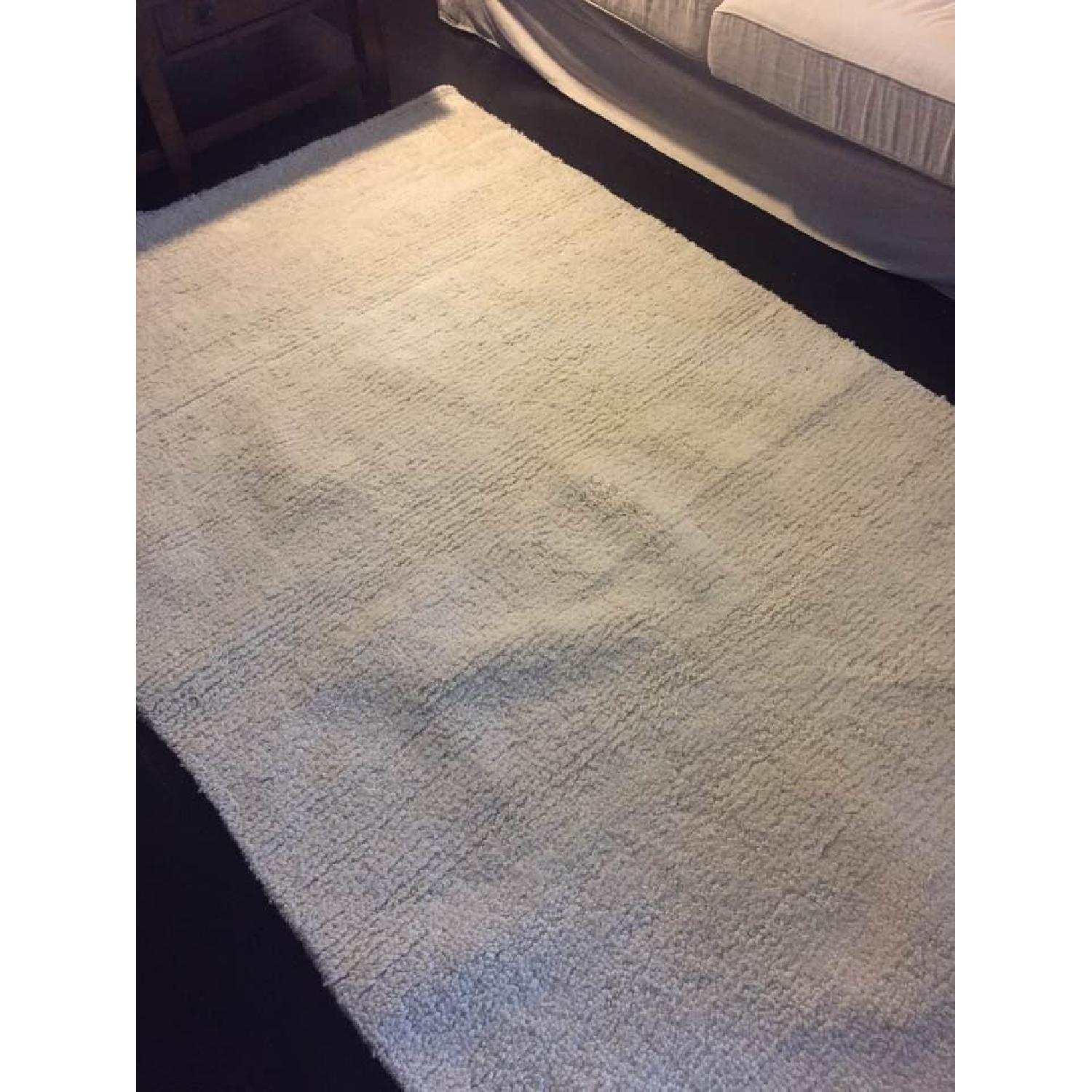 Pottery Barn Ivory Dalton Shag Rug - image-1