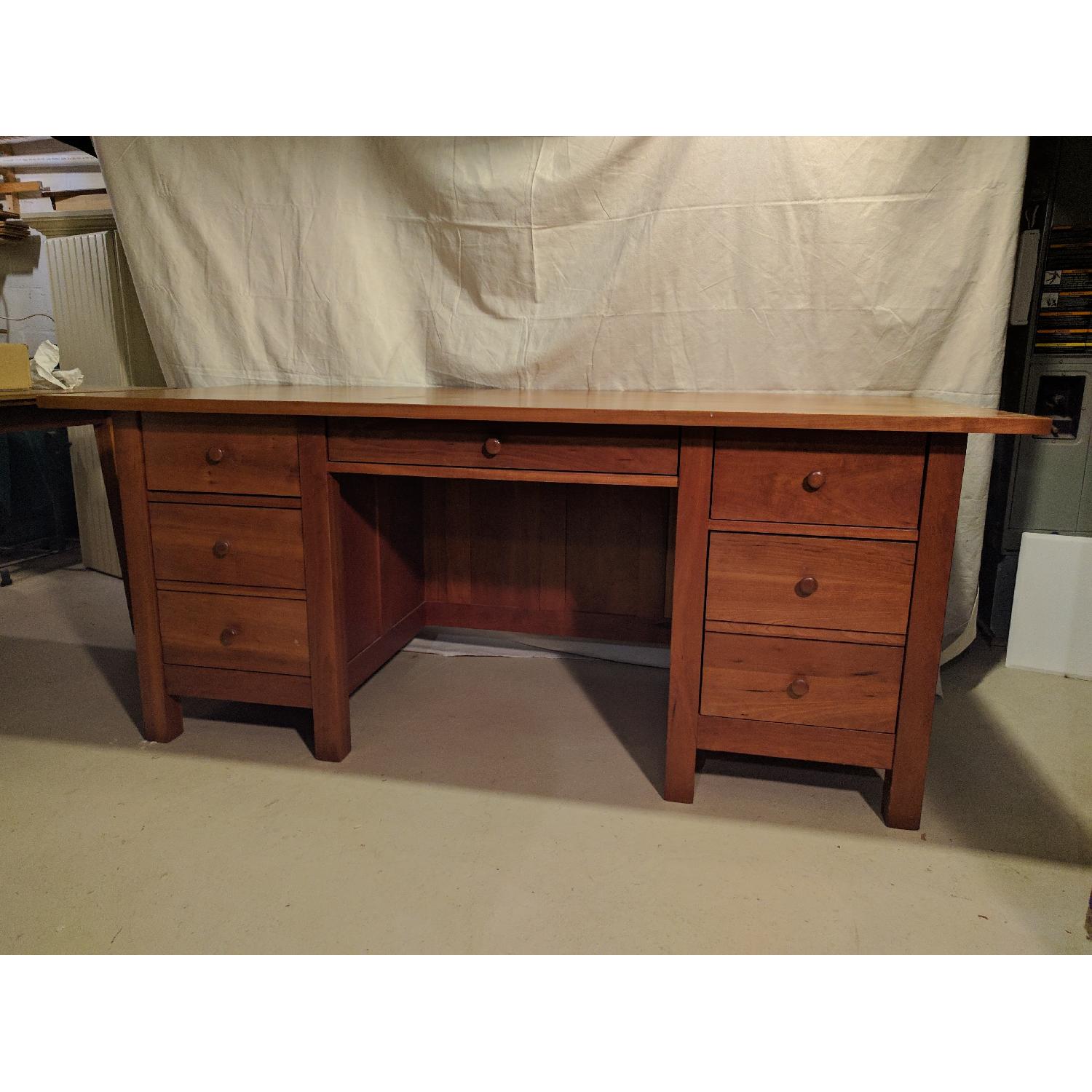 Maine Craftsman Custom Made Solid Cherry Desk - image-1