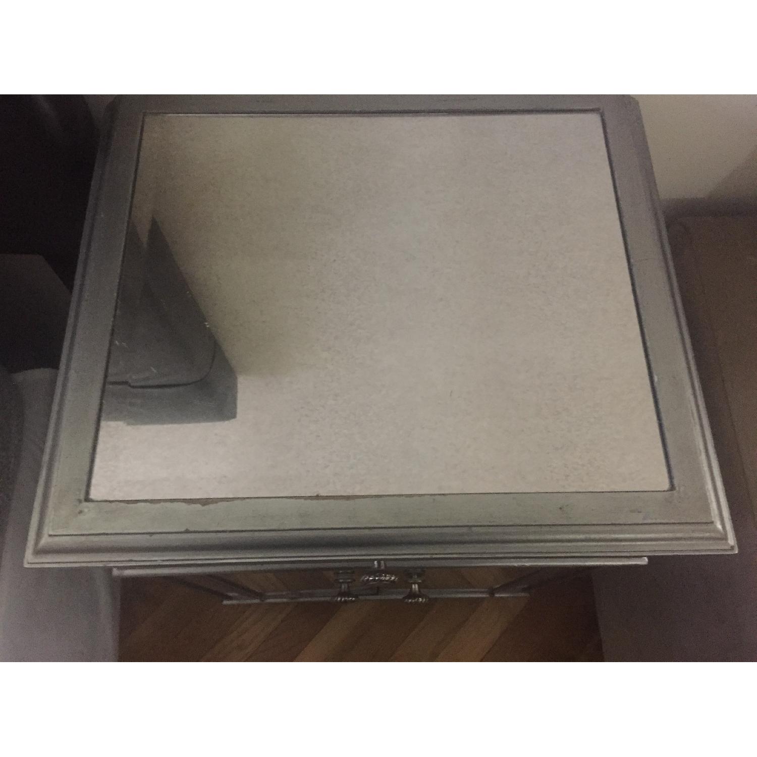 Pier 1 Hayworth Mirrored Silver Bedside Chest - image-4