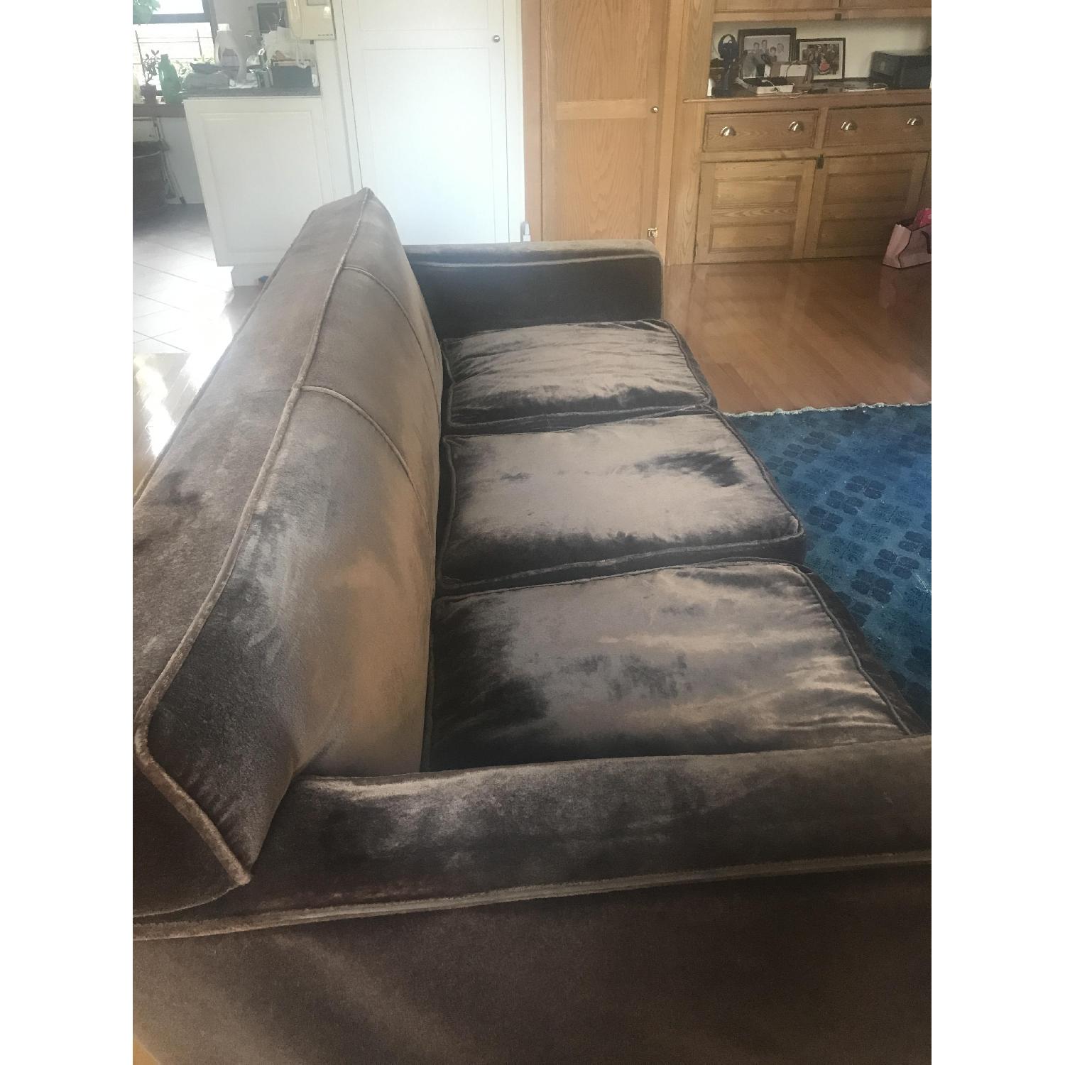 Classic Sofa Brown Mohair Sofa - image-3