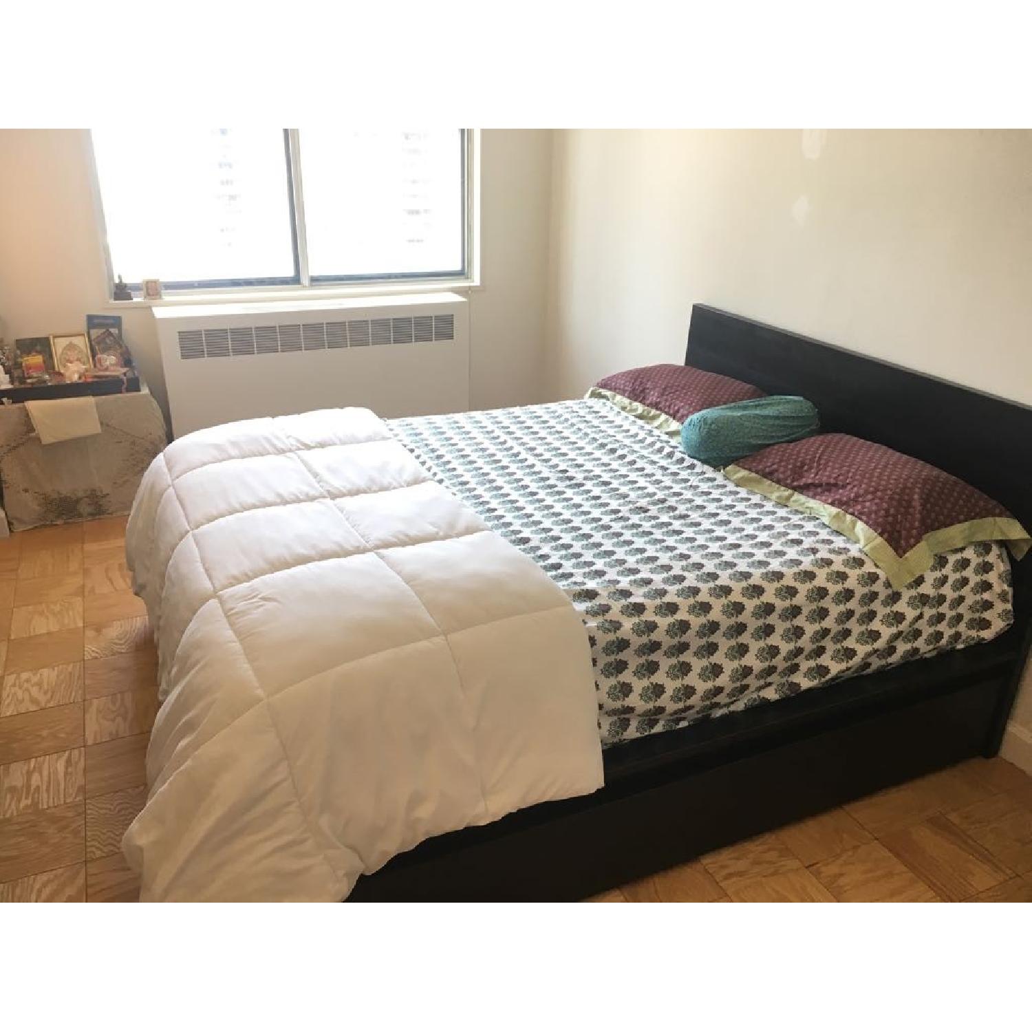 Ikea Malm High Bed Frame w/ 4 Storage  Boxes in Black-Brown - image-13