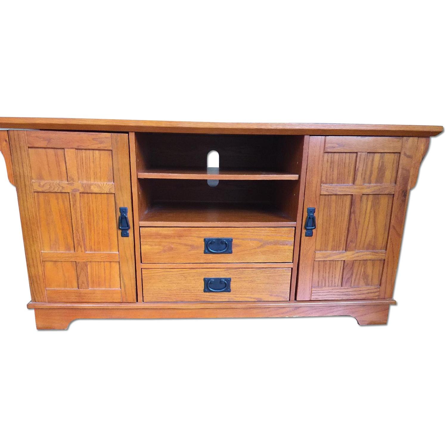 Wood Media Cabinet - image-0