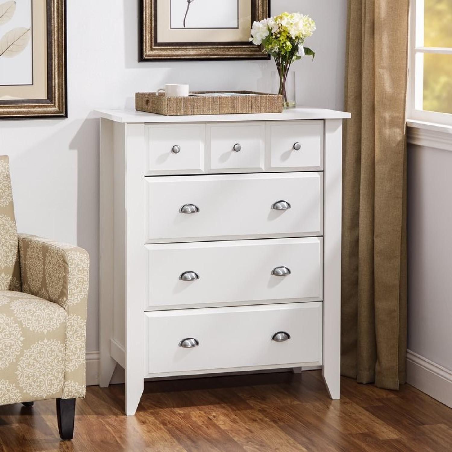 White 4 Drawer Chest - image-1