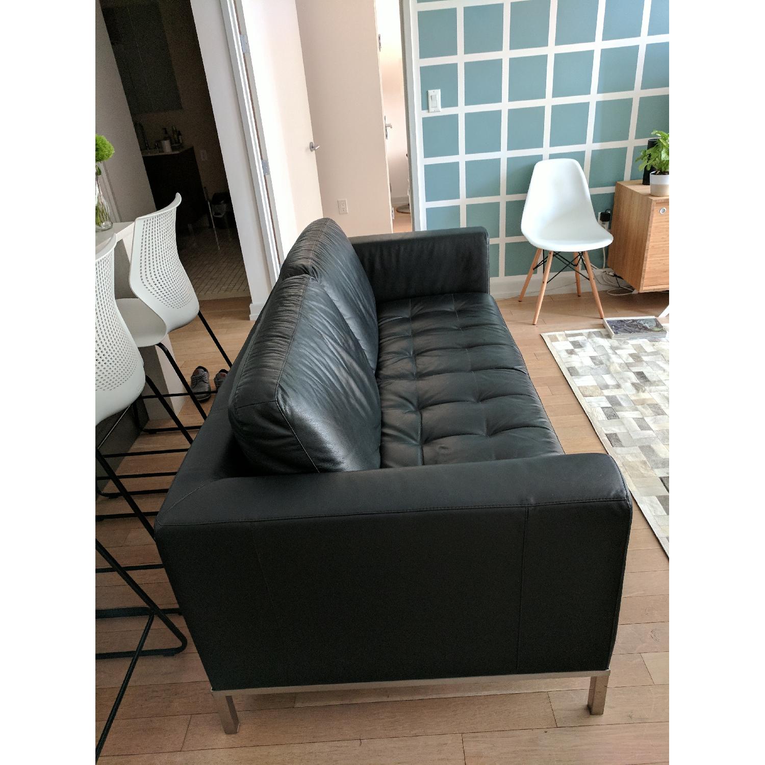 Italsofa Modern Black Leather Sofa - image-3