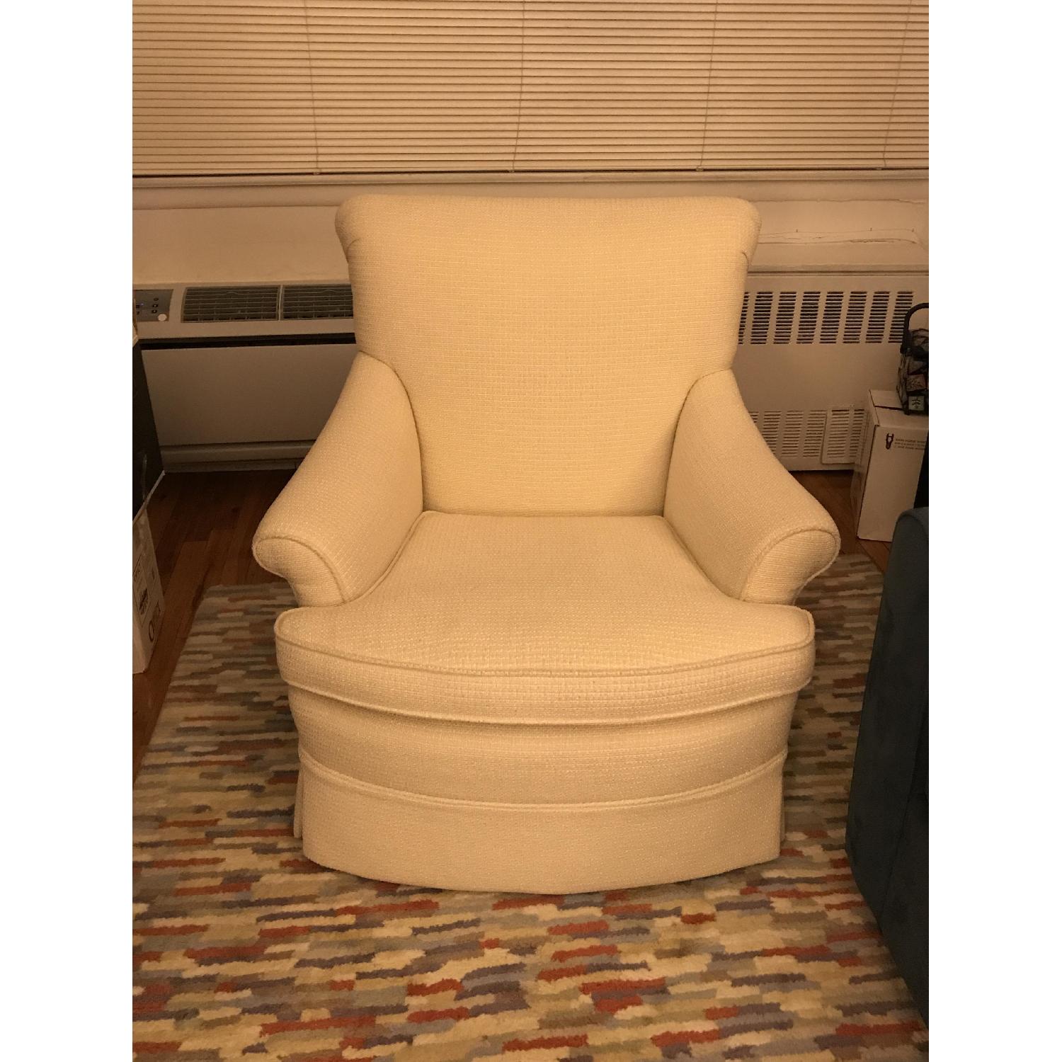 Neutral Fabric Accent Chair - image-1