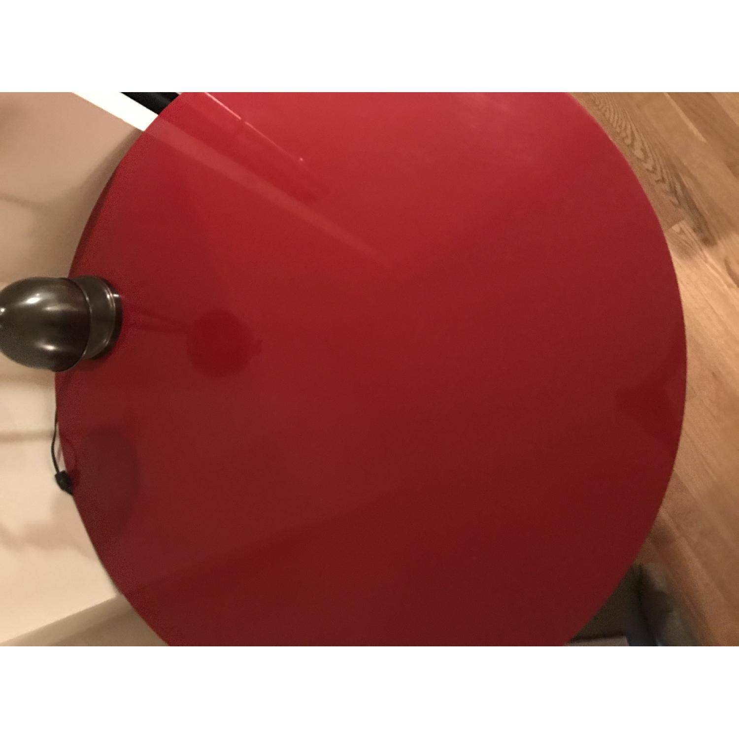 Crate & Barrel Walker II Cherry Round Dining Table - image-4