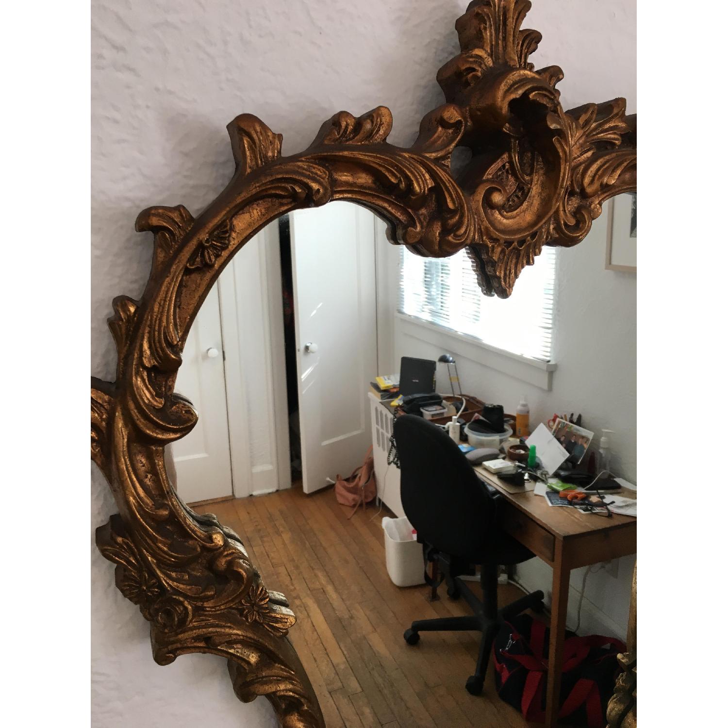 Hollywood Regency Vintage Gold Gilt Mirror - image-5