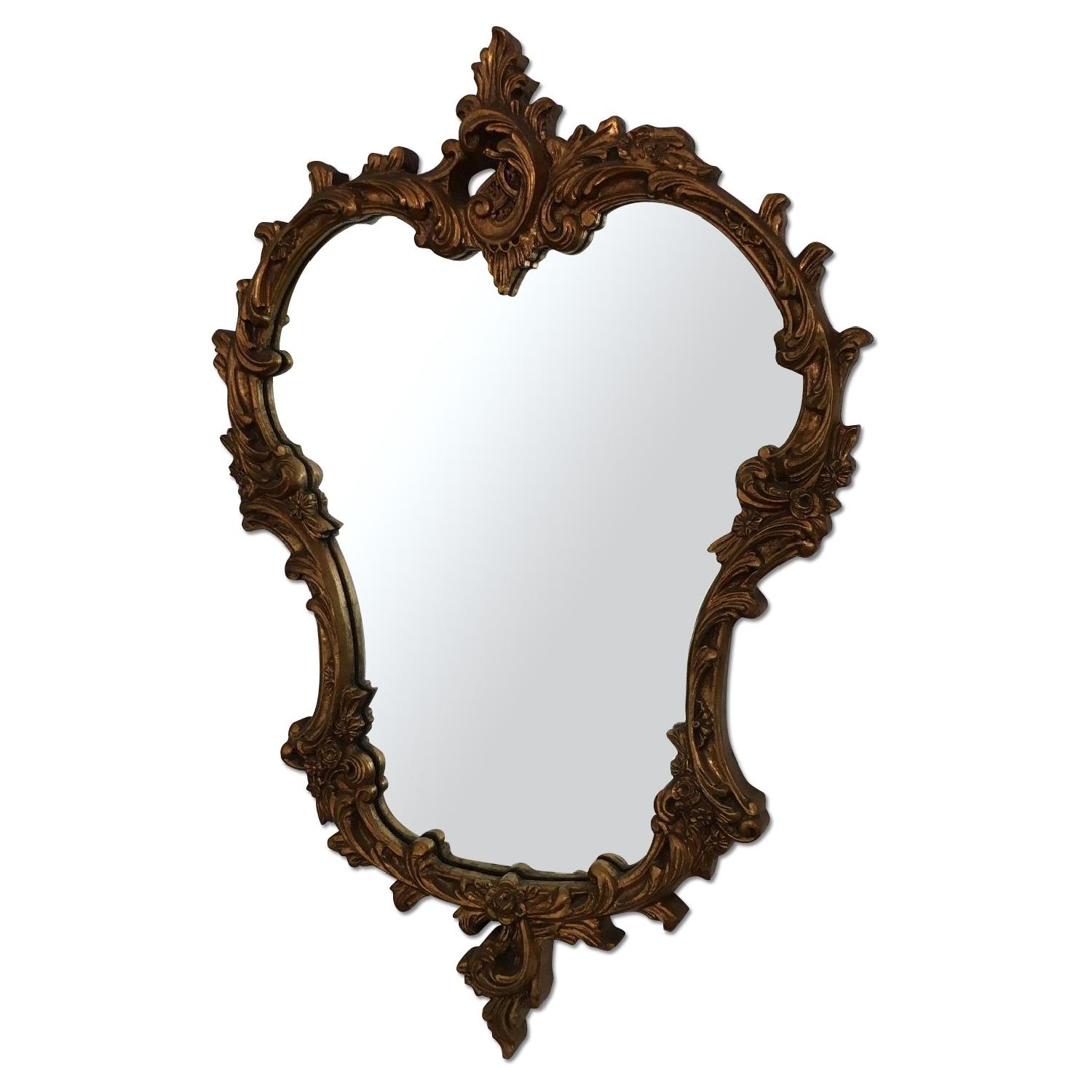 Hollywood Regency Vintage Gold Gilt Mirror - image-0