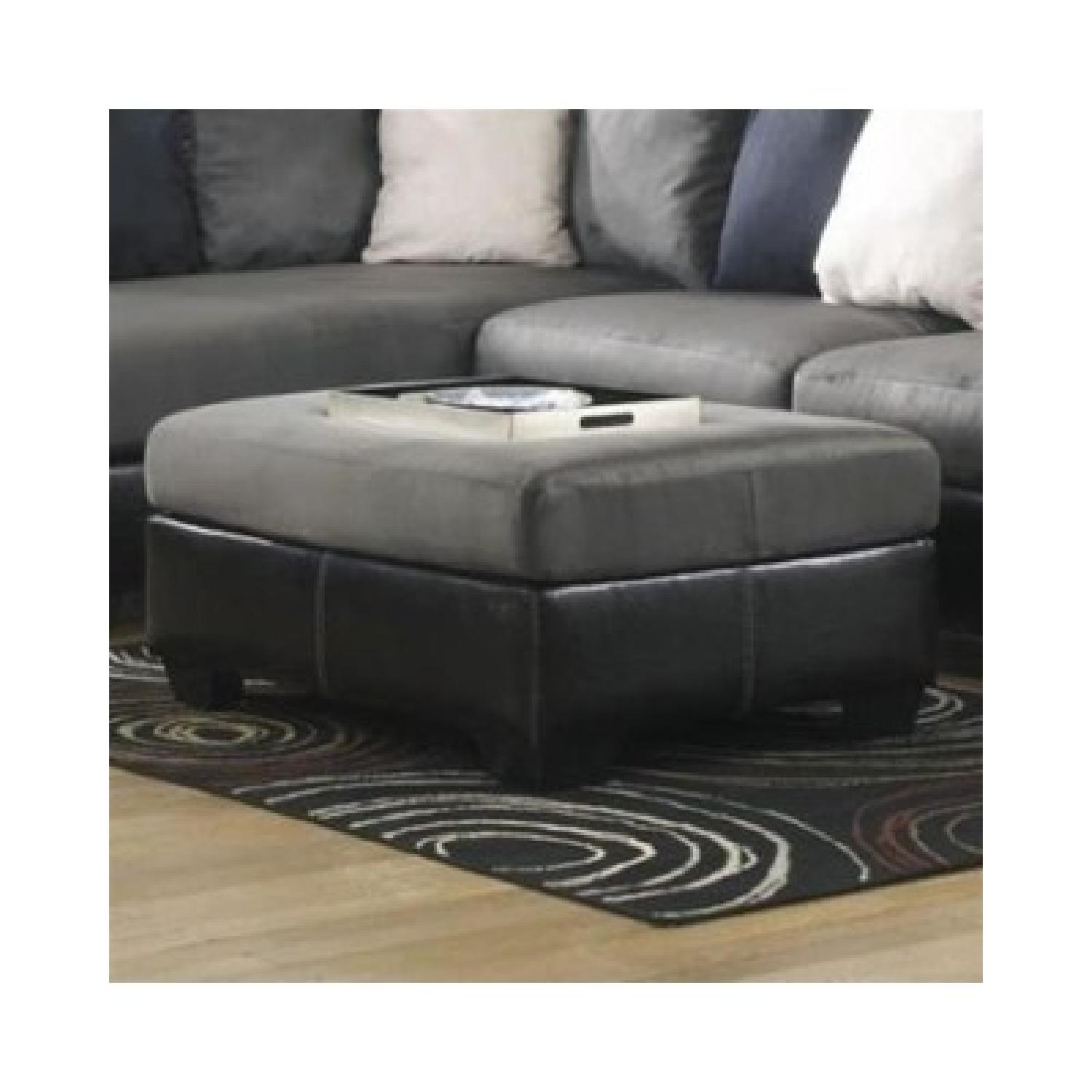 Ashley's 2 Tone Sectional & Ottoman - image-3