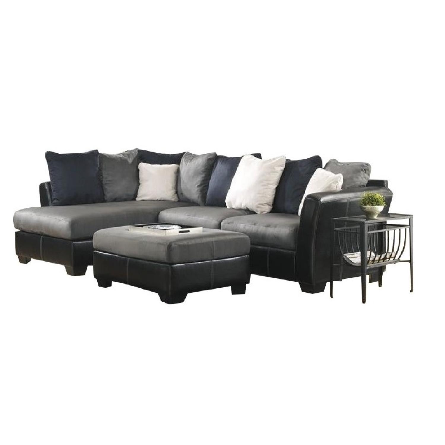 Ashley's 2 Tone Sectional & Ottoman - image-4