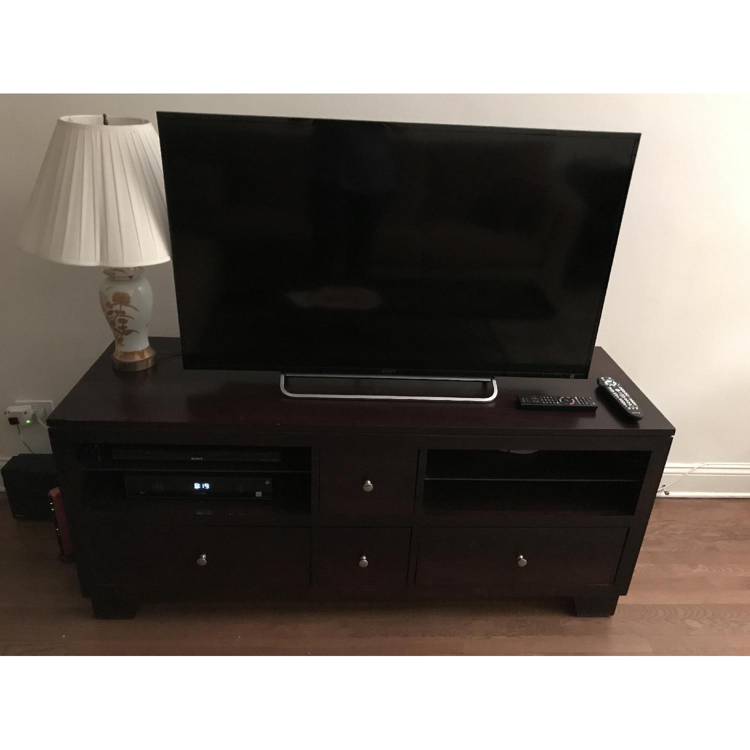 Brown Wood Media Stand - image-1