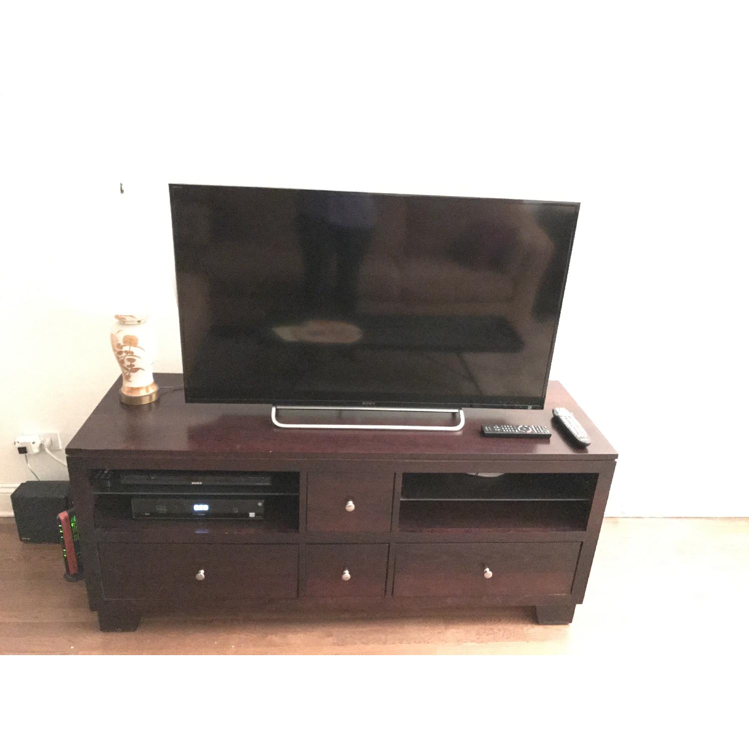 Brown Wood Media Stand - image-3