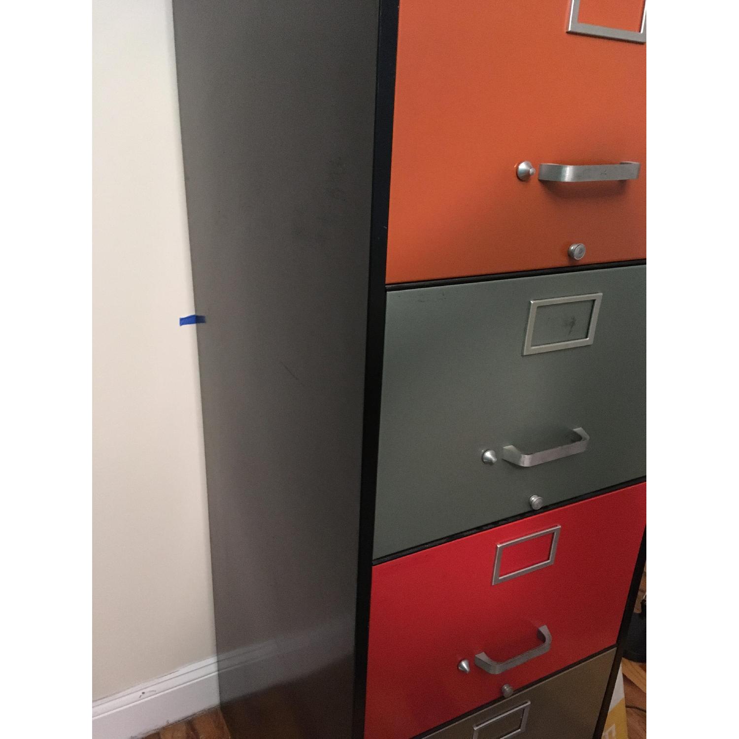 Multi-Color Mid-Century File Cabinet - image-2
