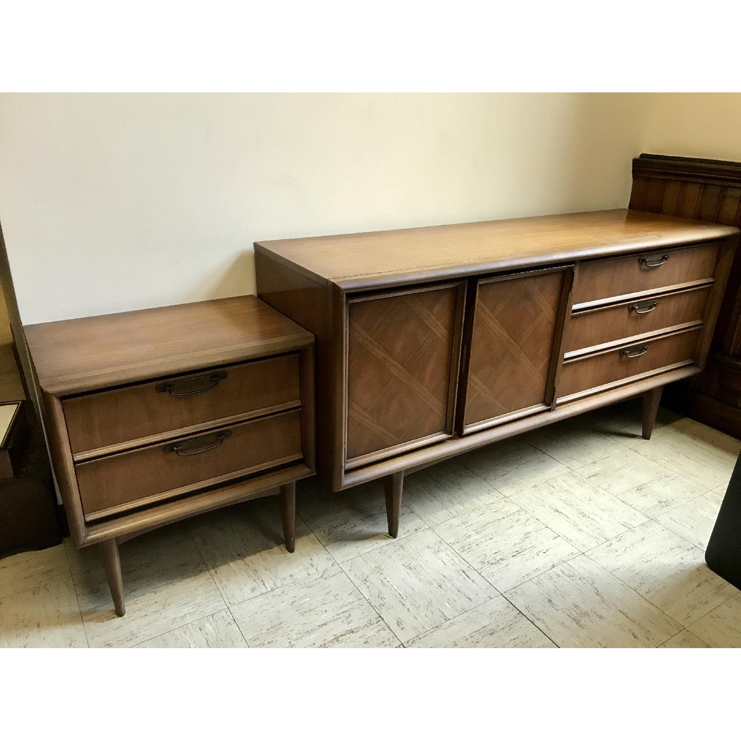 2 Drawer Wood Nightstand - image-2