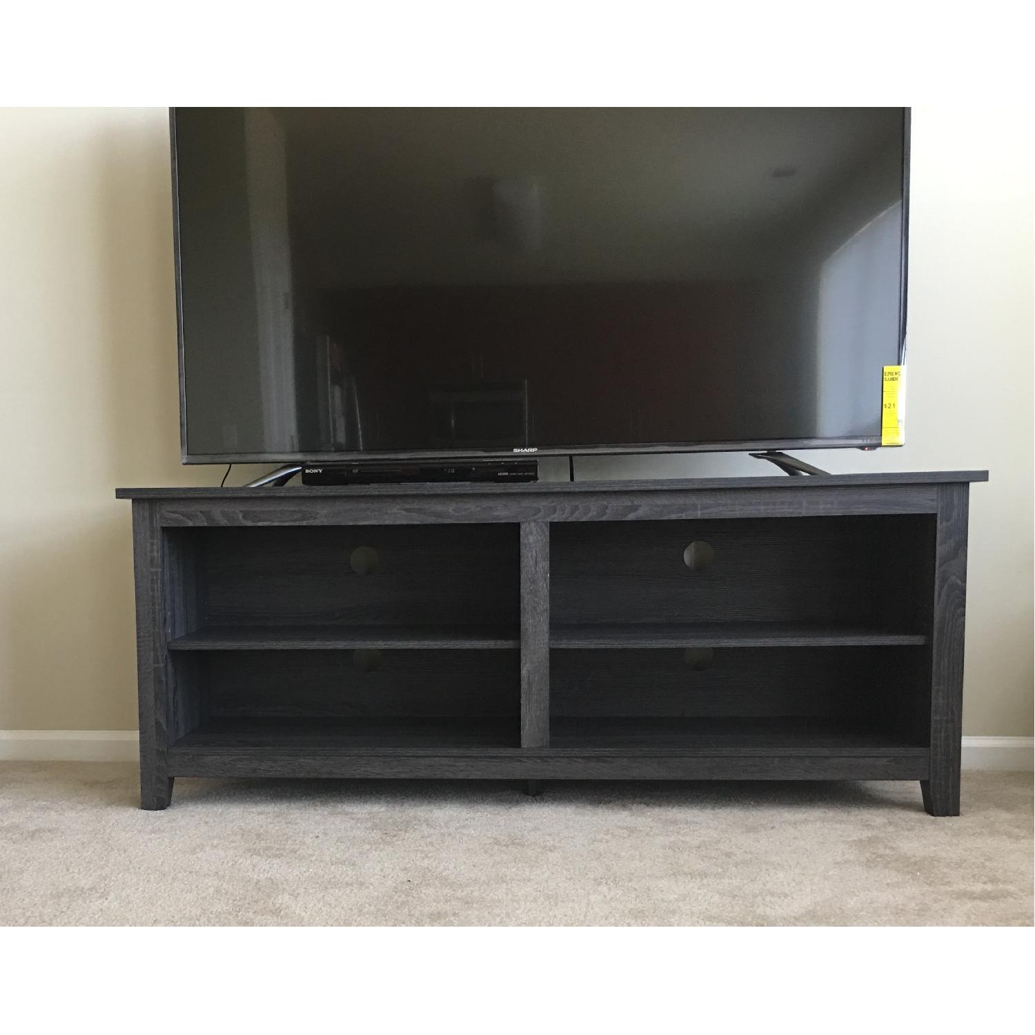 Walker Edison Wood TV Media Console in Charcoal - image-2