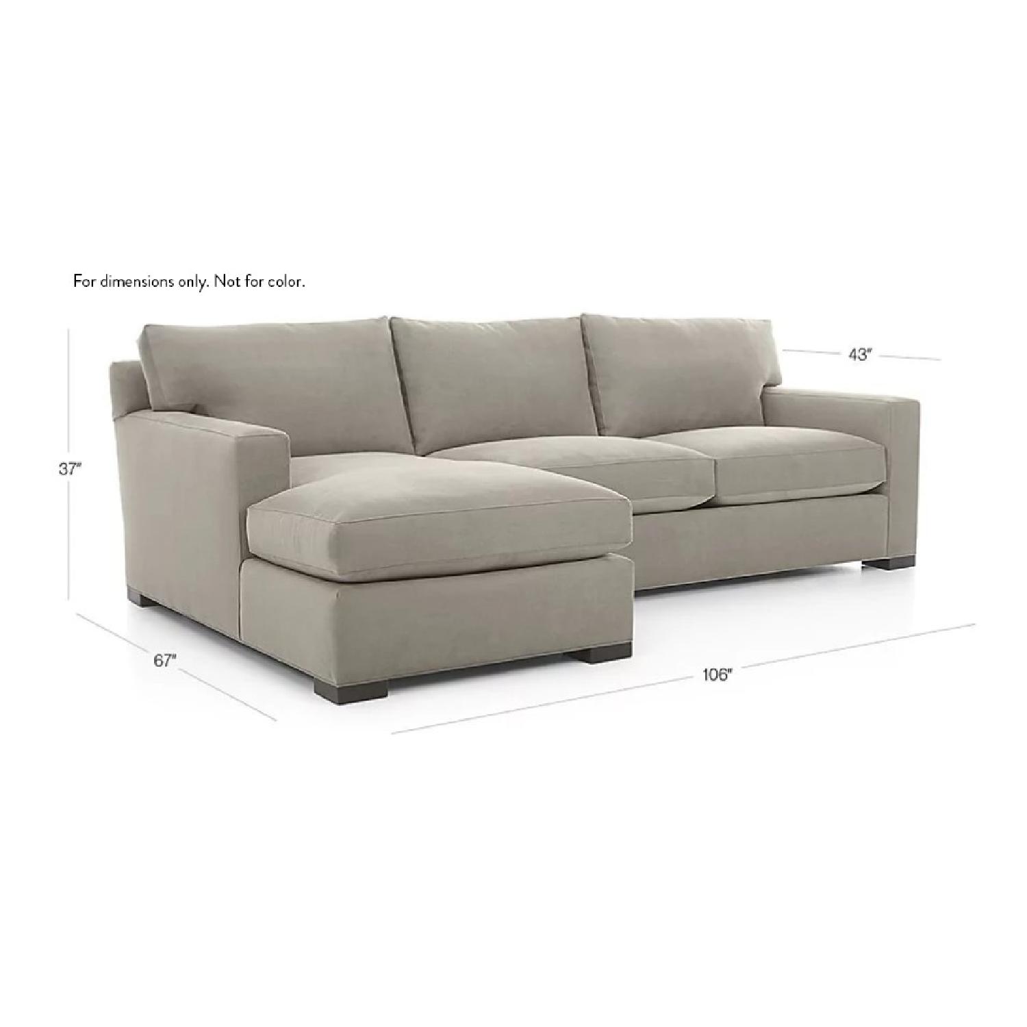 Crate & Barrel Axis 2 Piece Sectional Sofa - image-2