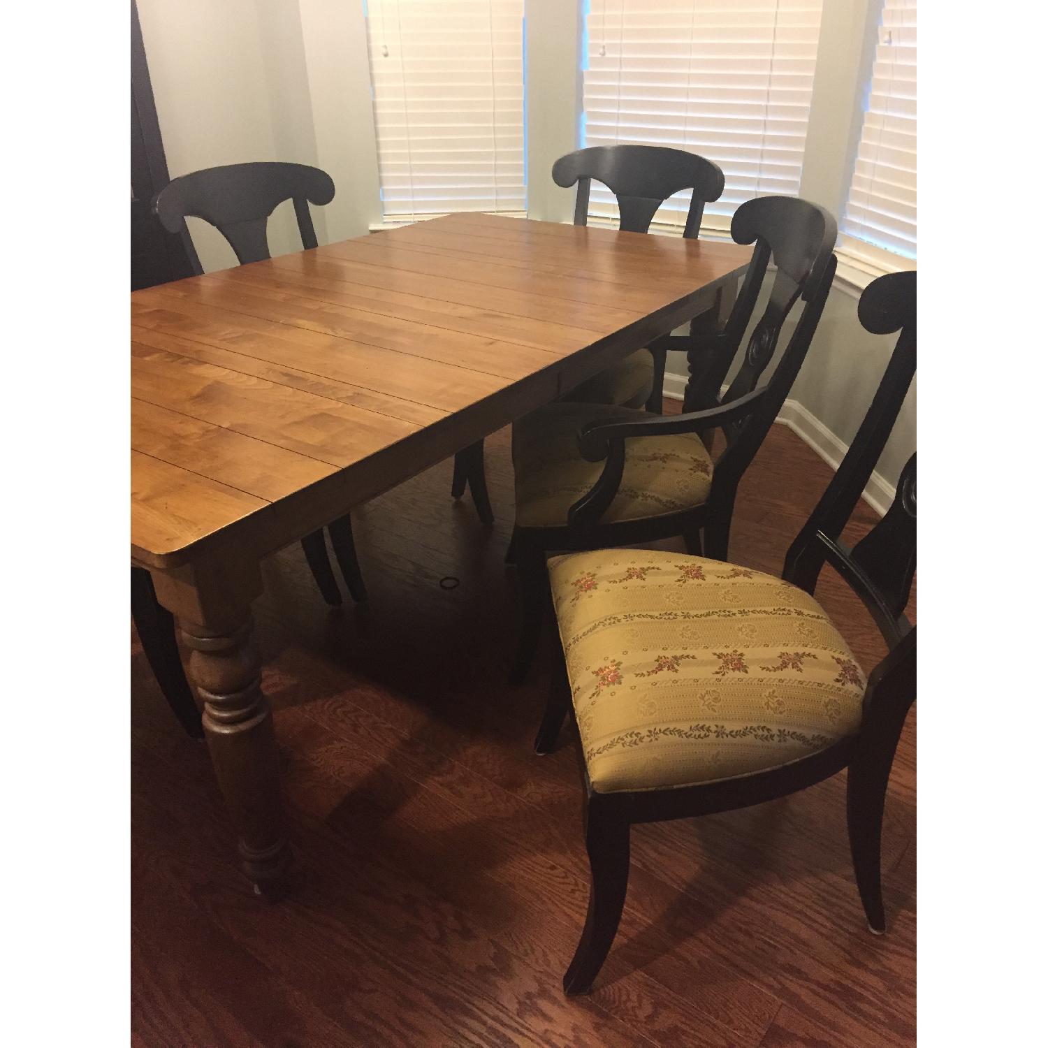 Ethan Allen Extendable Dining Table w/ 8 Chairs - image-1