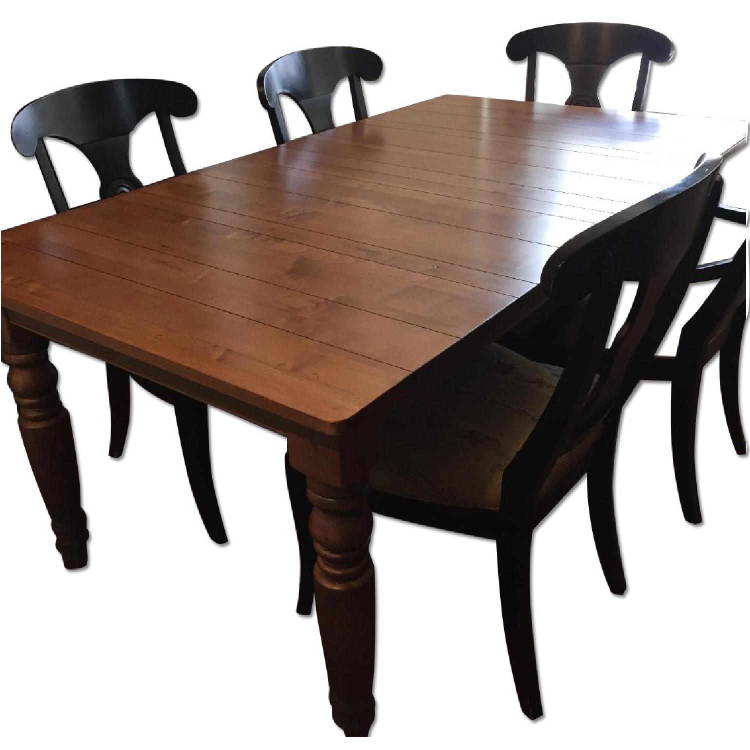 Ethan Allen Extendable Dining Table w/ 8 Chairs - image-0