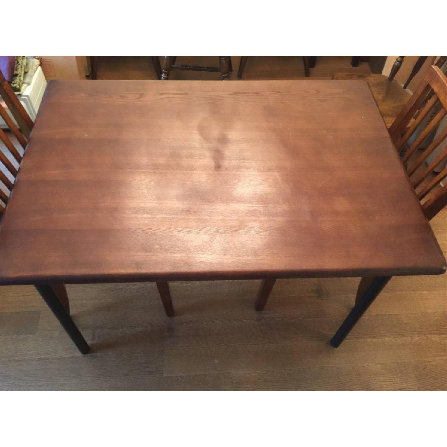 Wood Dining Table w/ 2 Chairs - image-1
