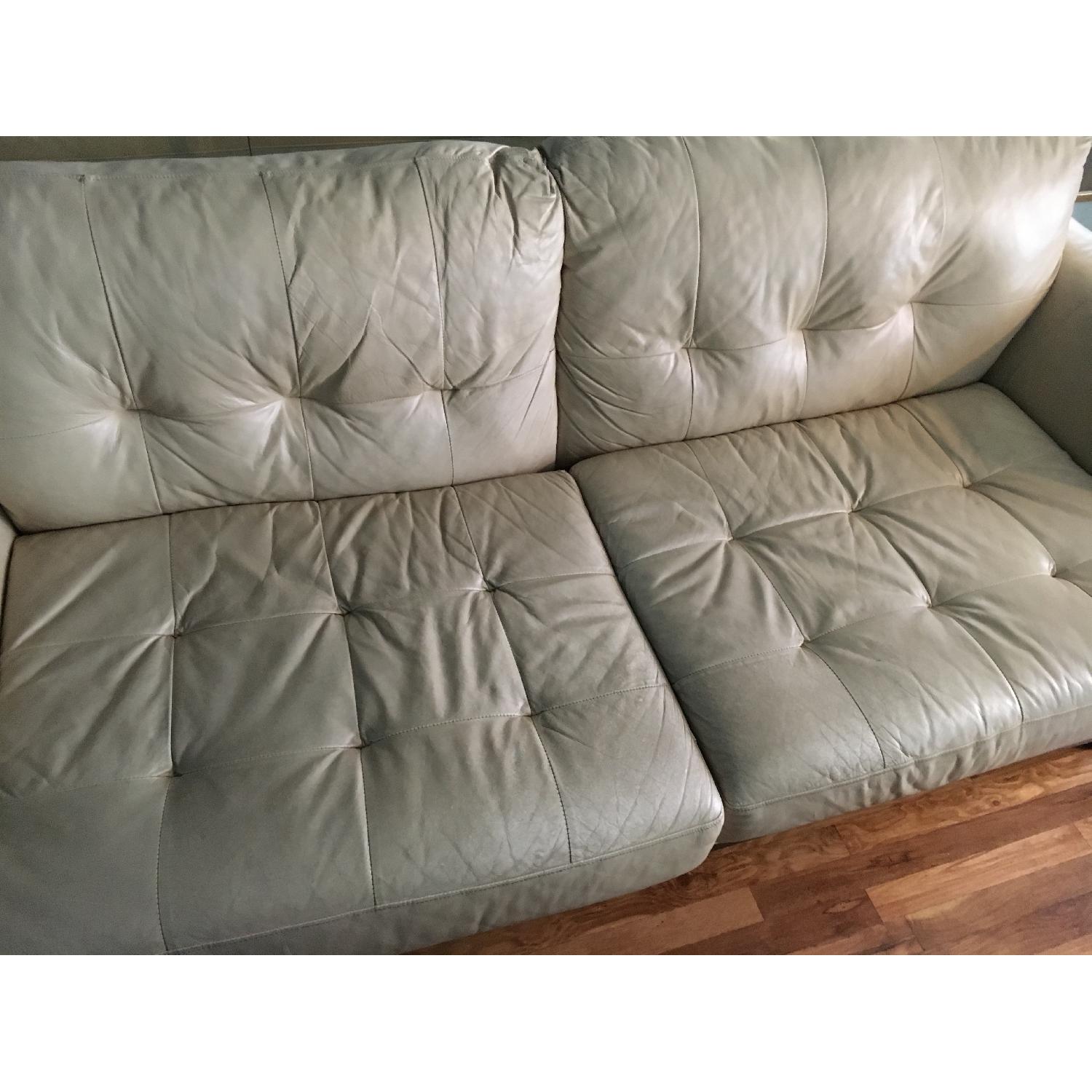 Leather Tufted Sofa + 2 Side Chairs - image-3