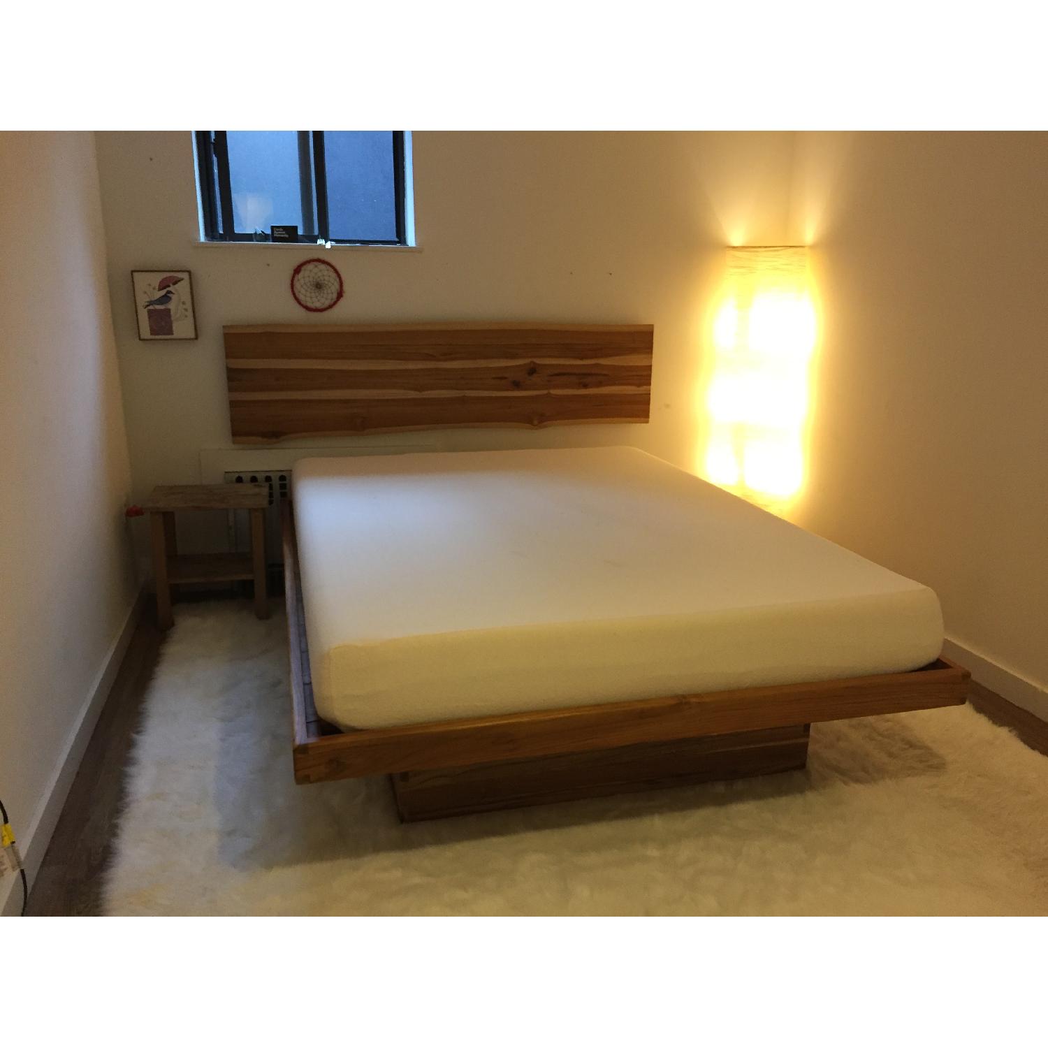 From The Source Wood Floating Bed w/ Headboard - image-2