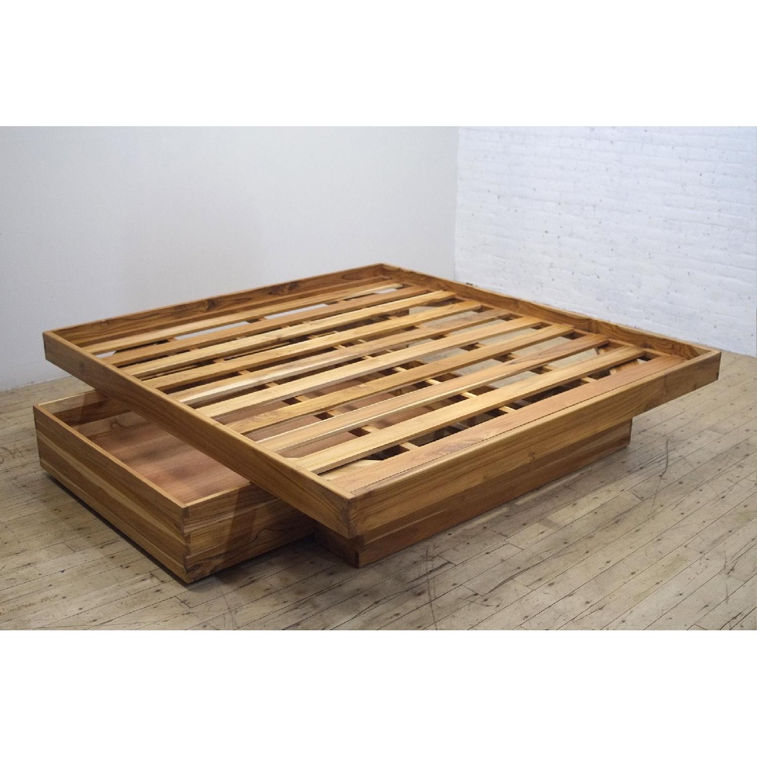 From The Source Wood Floating Bed w/ Headboard - image-5