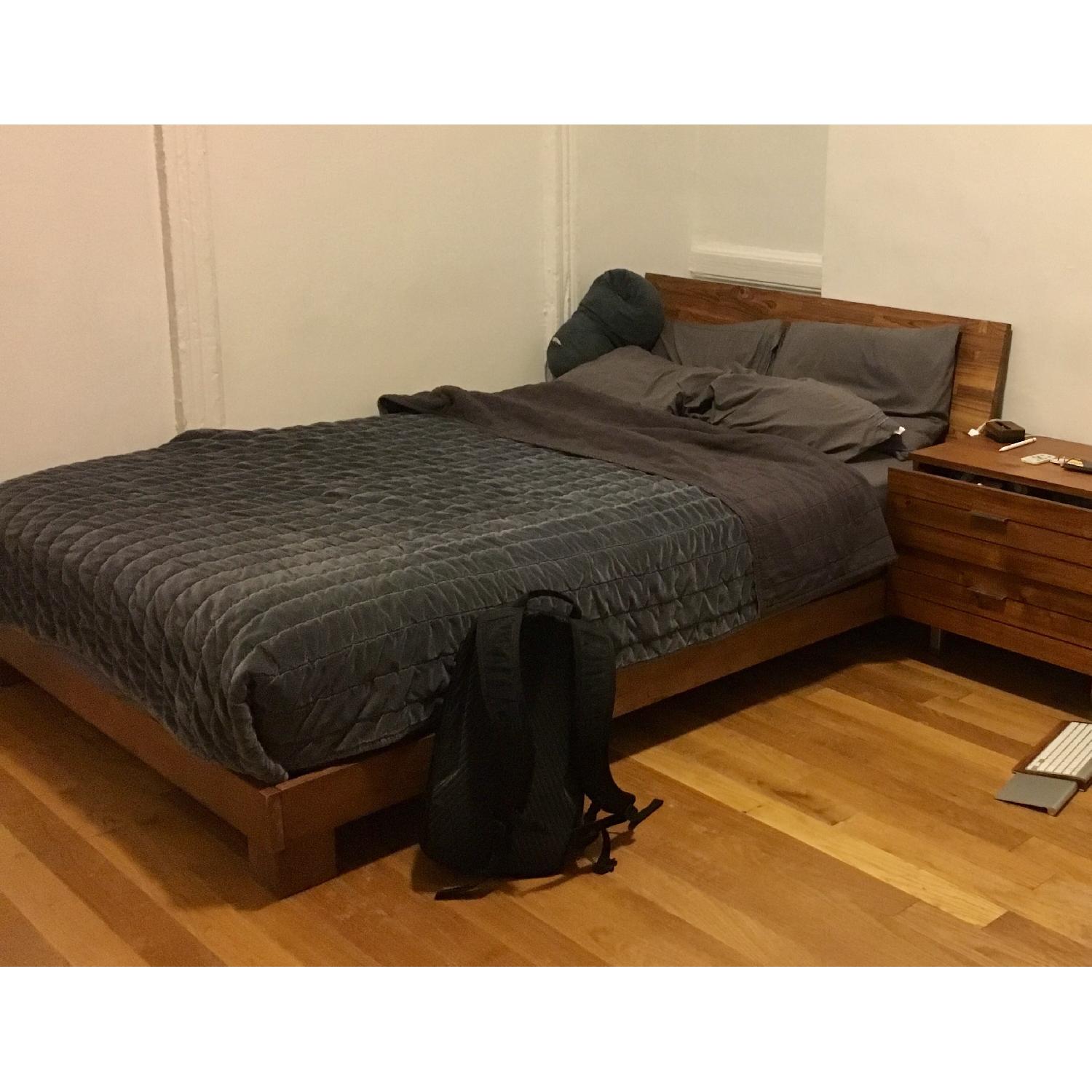 CB2 Dondra Wooden Bed Frame - image-1