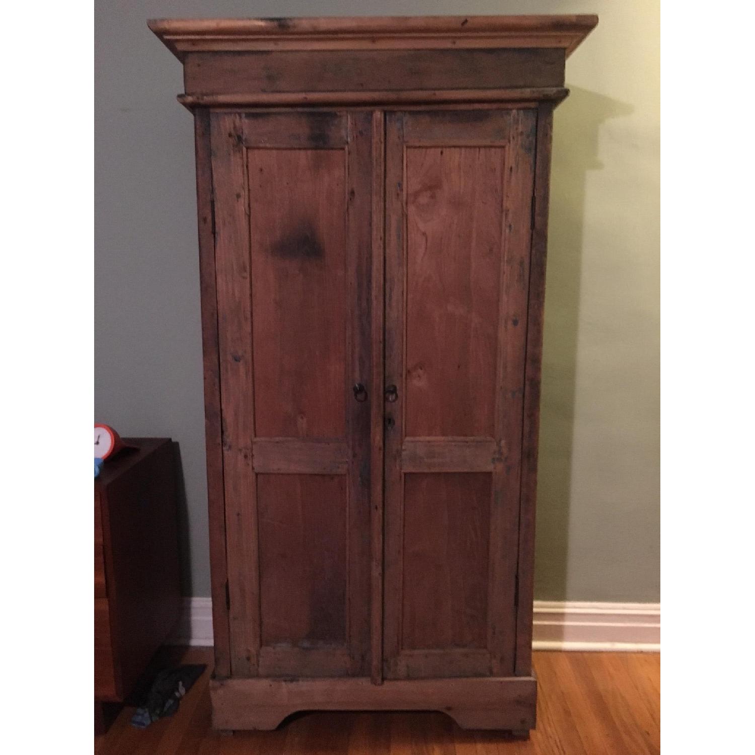 Large Reclaimed Wood Armoire - image-1