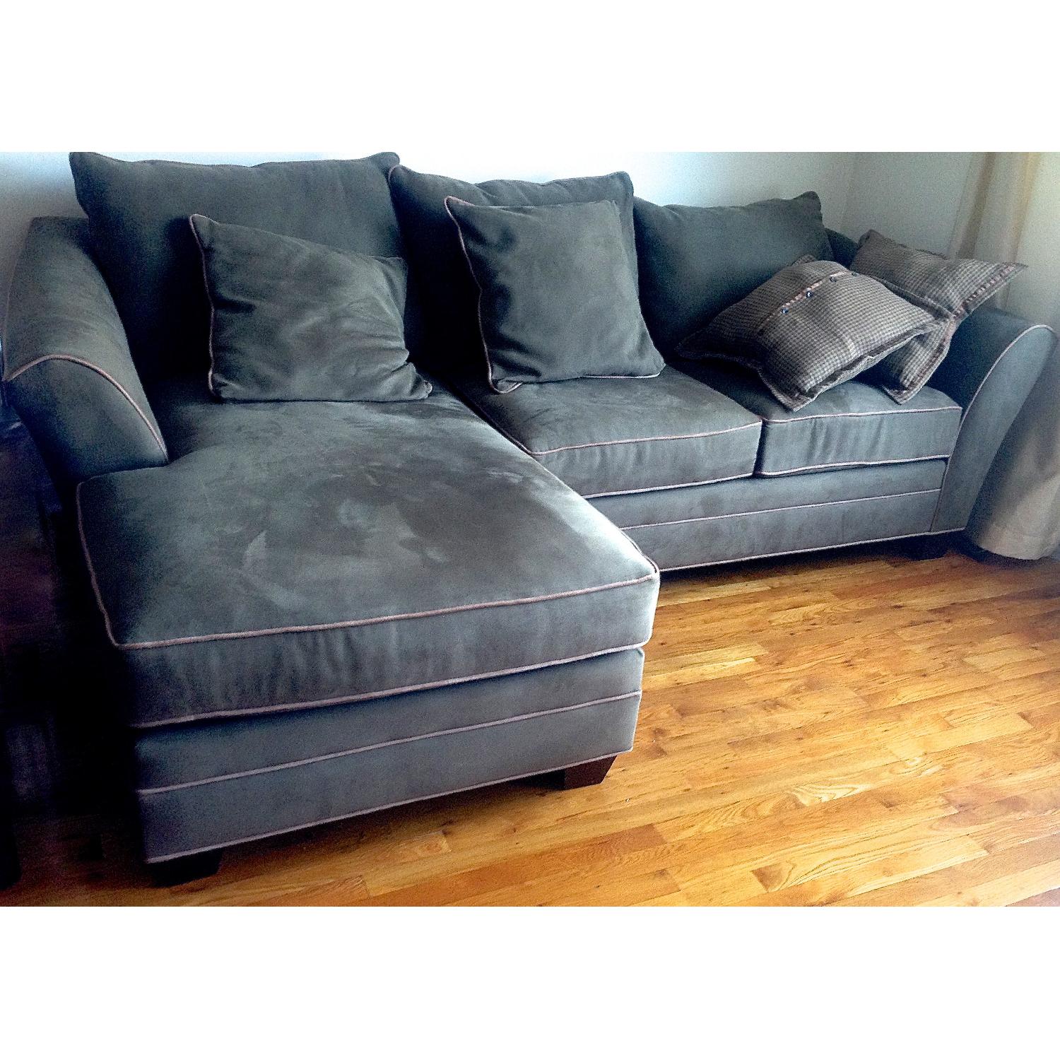 Raymour & Flanigan Foresthill Microfiber Sectional Sofa - image-1