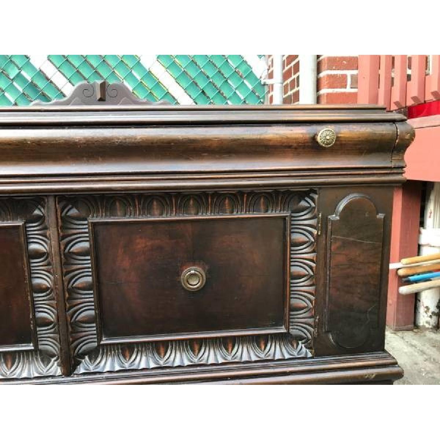 Vintage Carved Wood Sideboard - image-2