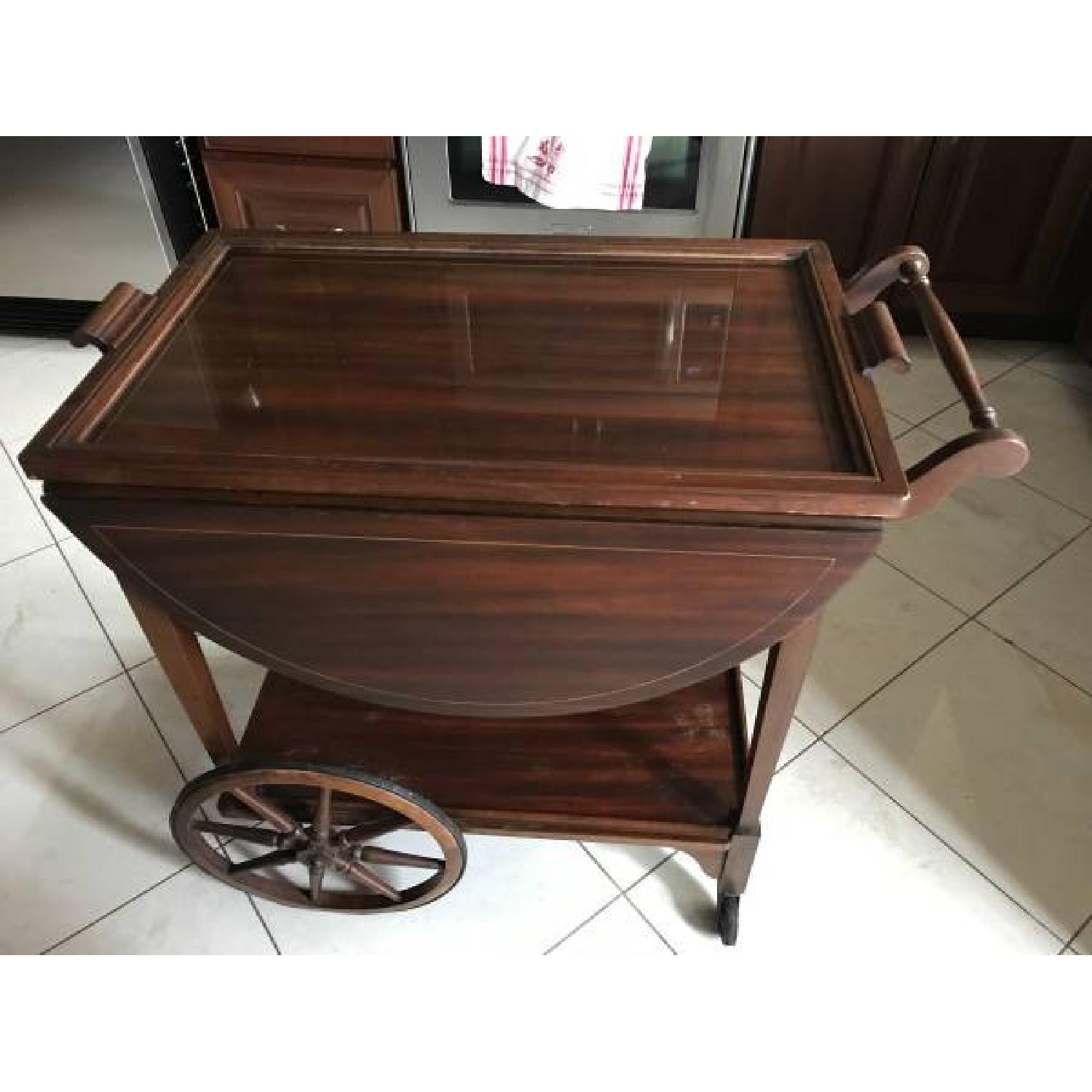 Vintage Paalman Drop-Leaf Tea/Bar Cart - image-1