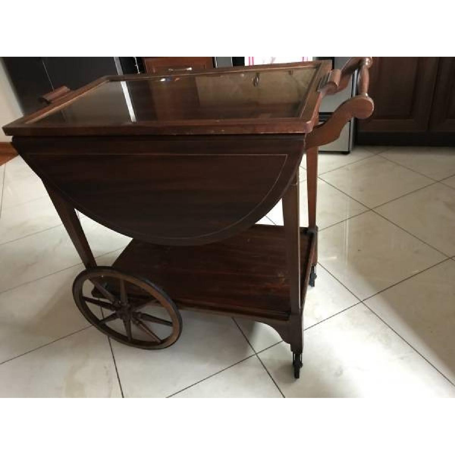 Vintage Paalman Drop-Leaf Tea/Bar Cart - image-6