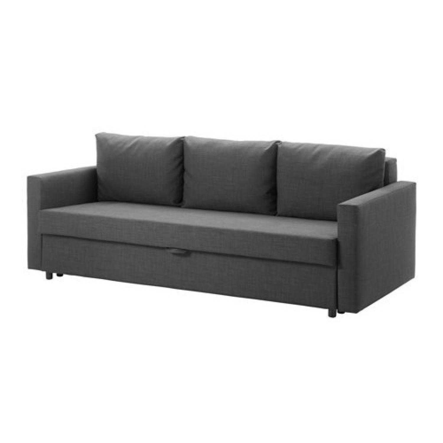 Ikea Dark Gray Sleeper Sofa - image-0