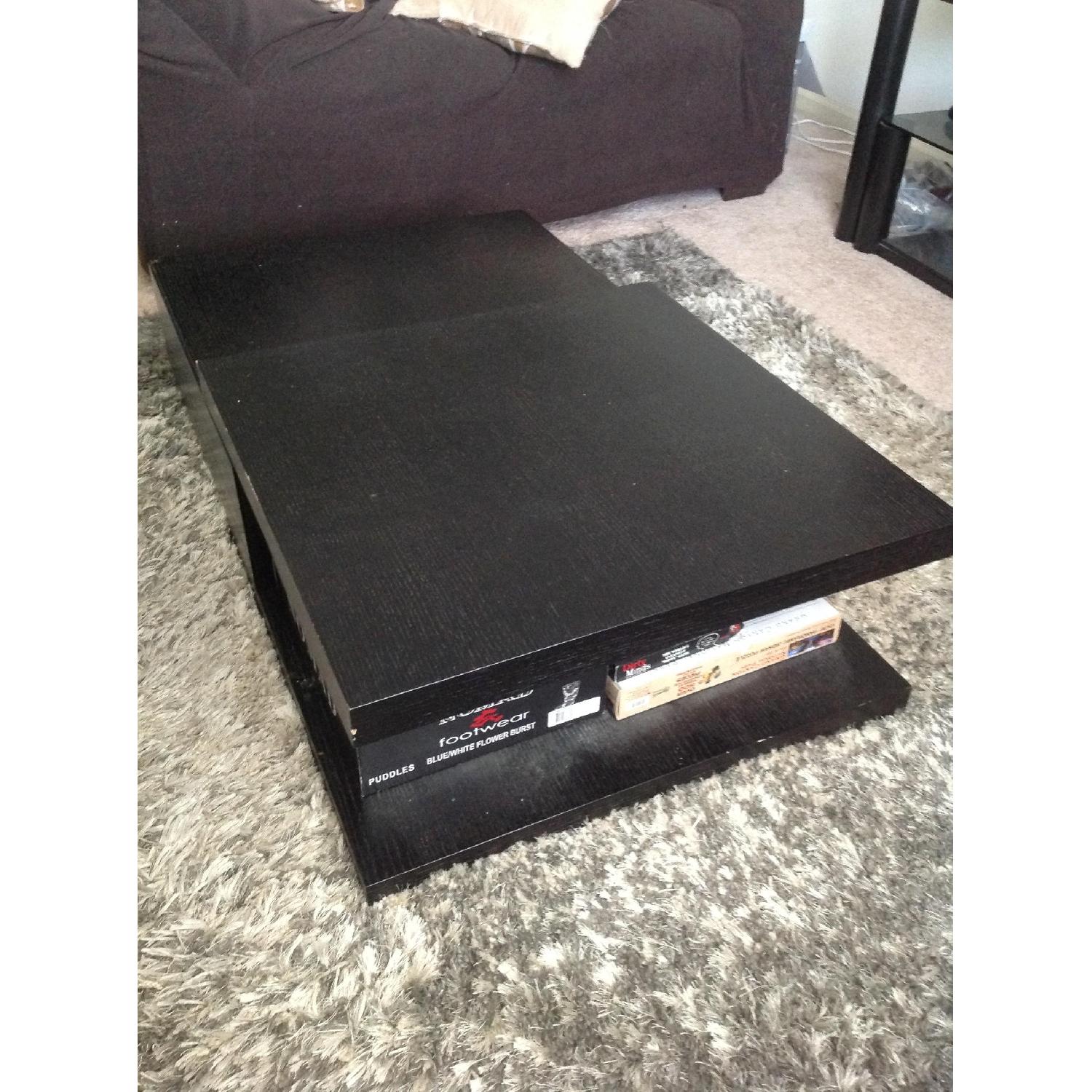 Black Coffee Table w/ Storage - image-3
