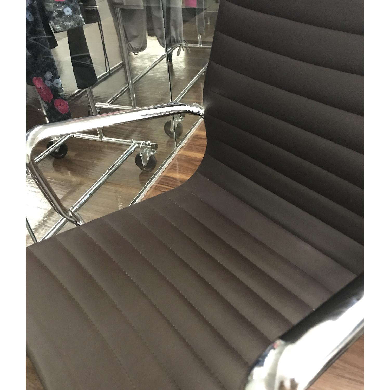 Brown Leather Office Chair - image-4